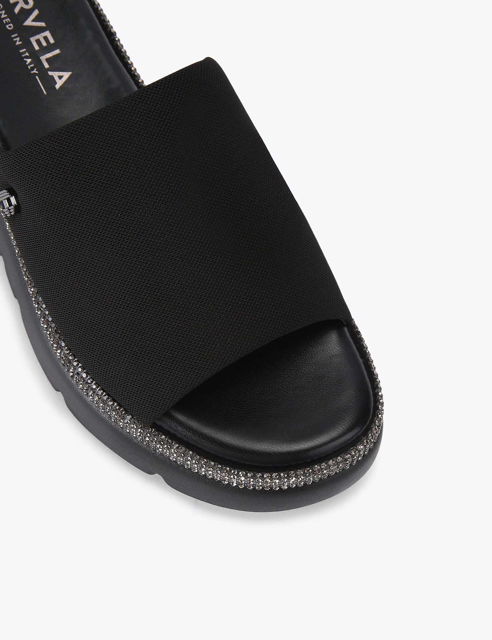 Embellished Sparkle Flatform Sliders - image 4