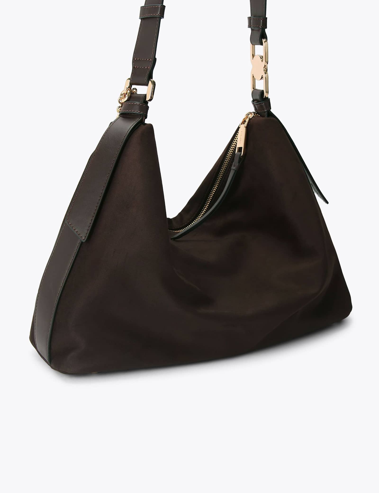 Faux Suede Hobo Shoulder Bag - image 4