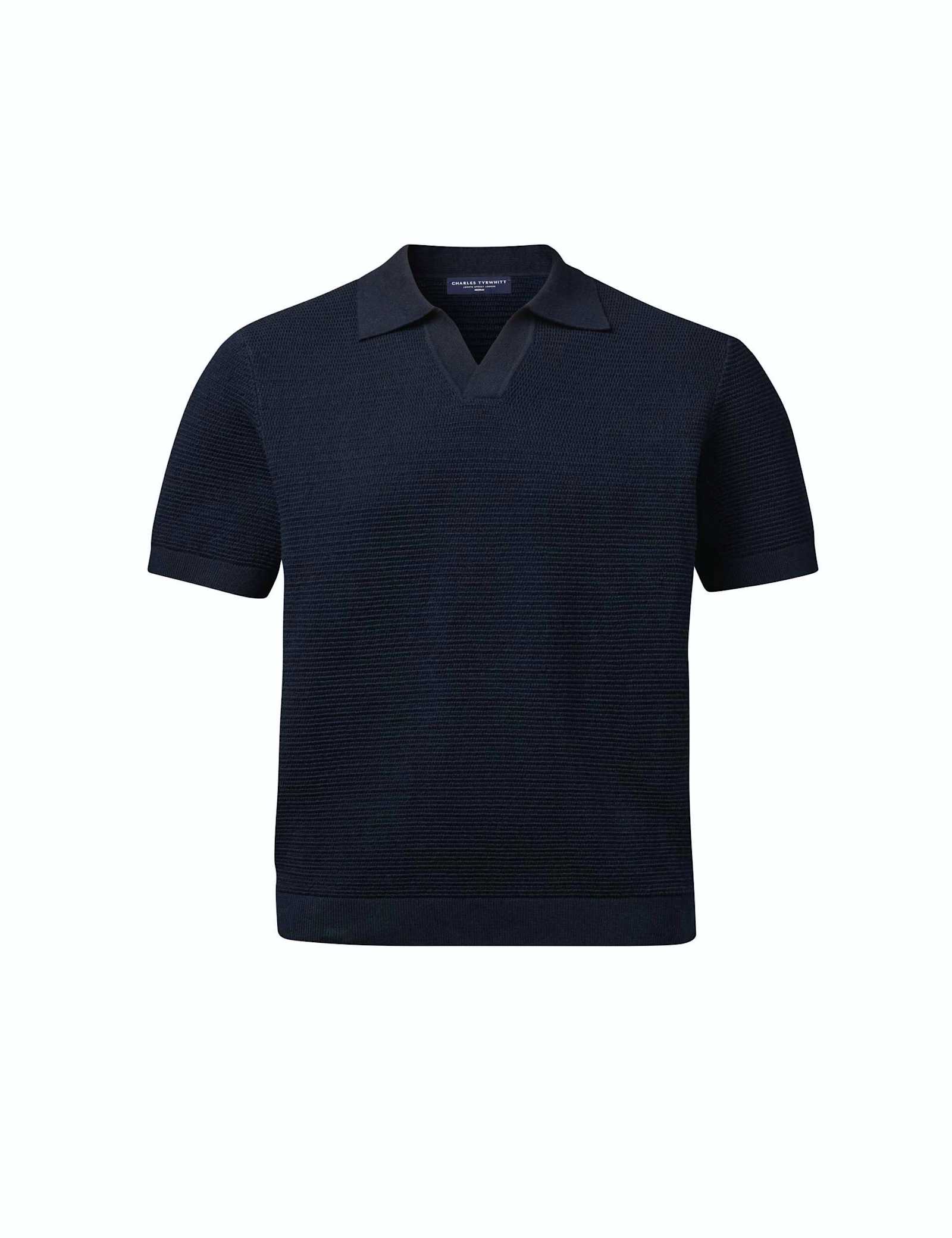 Pure Cotton Textured Knitted Polo Shirt - image 5