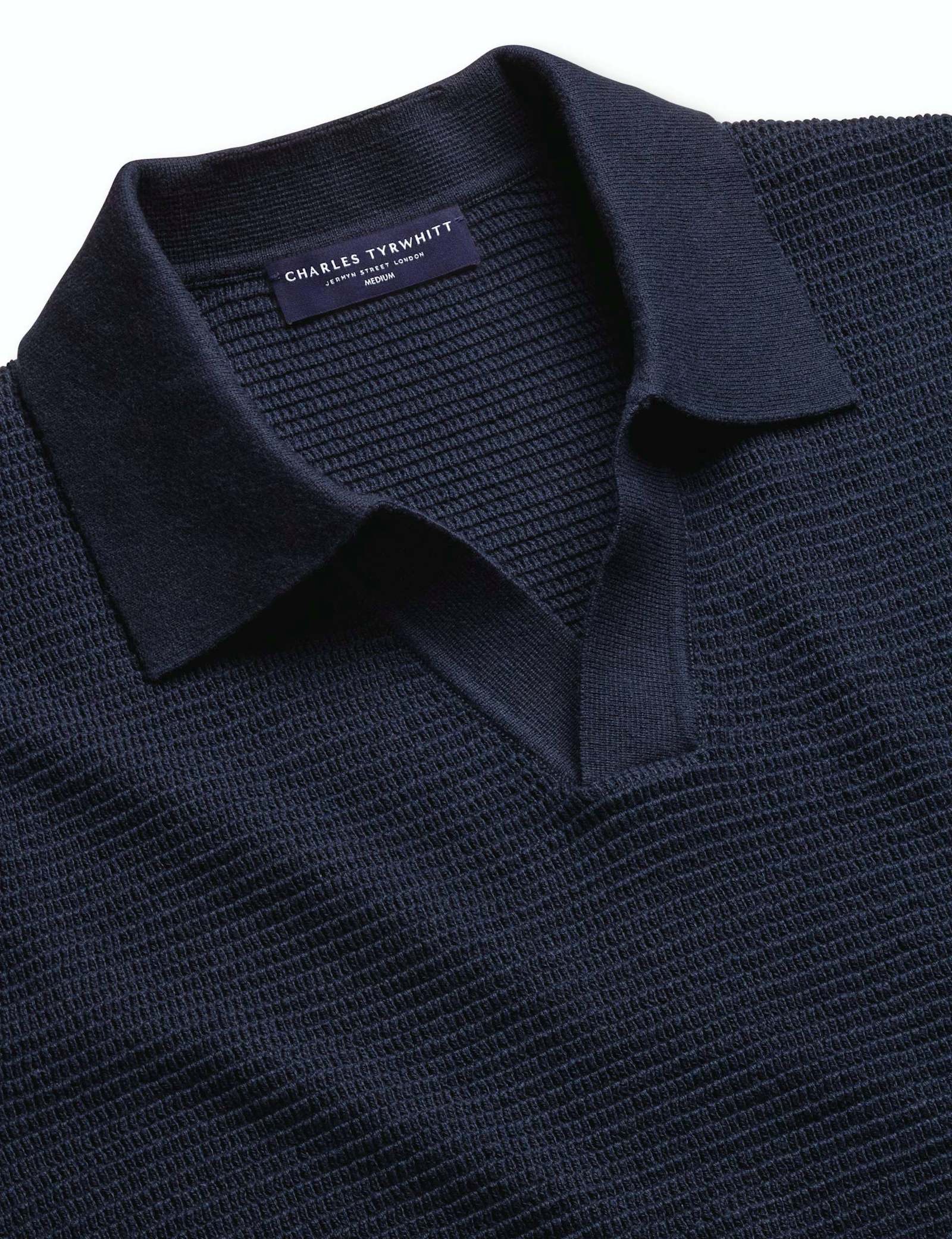 Pure Cotton Textured Knitted Polo Shirt - image 4