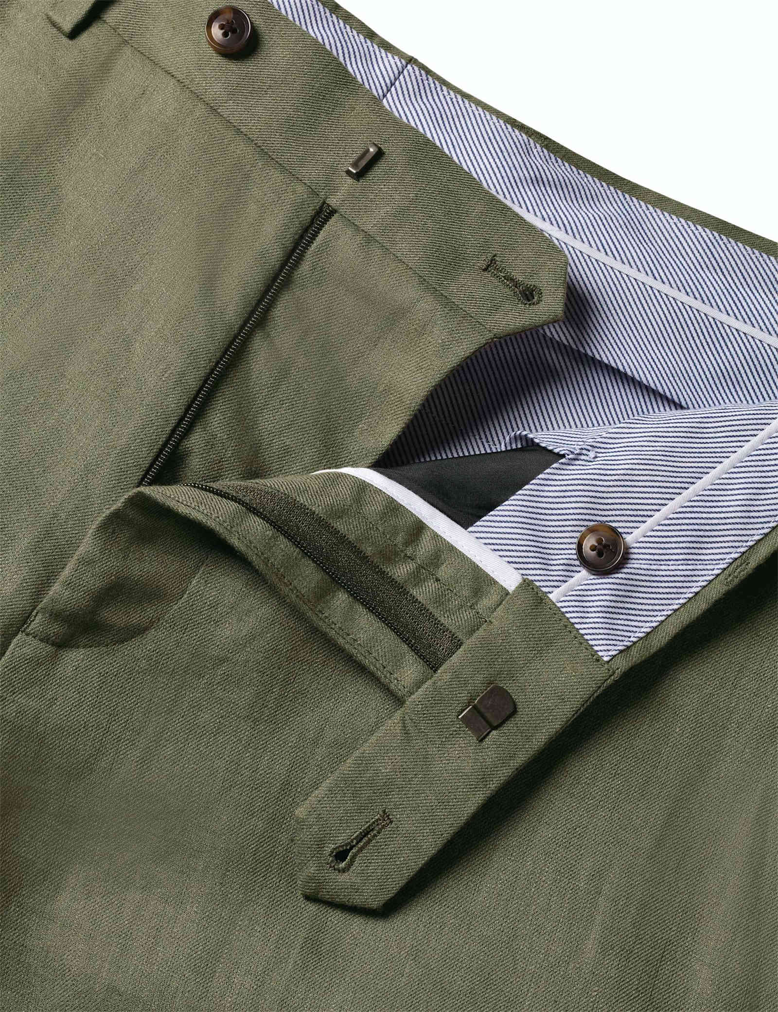 Slim Fit Pure Linen Flat Front Trousers - image 4