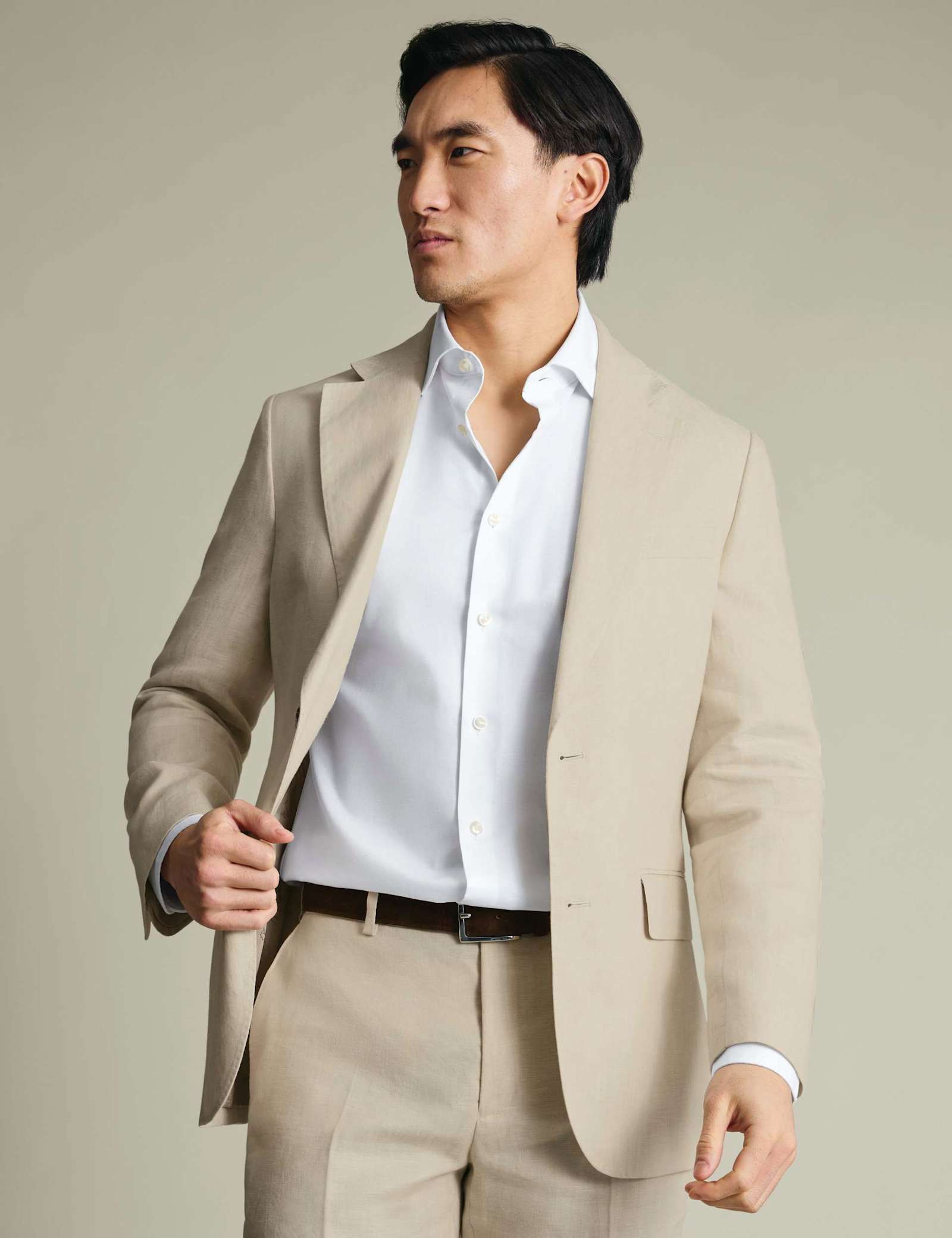 Slim Fit Pure Linen Suit Jacket - image 3