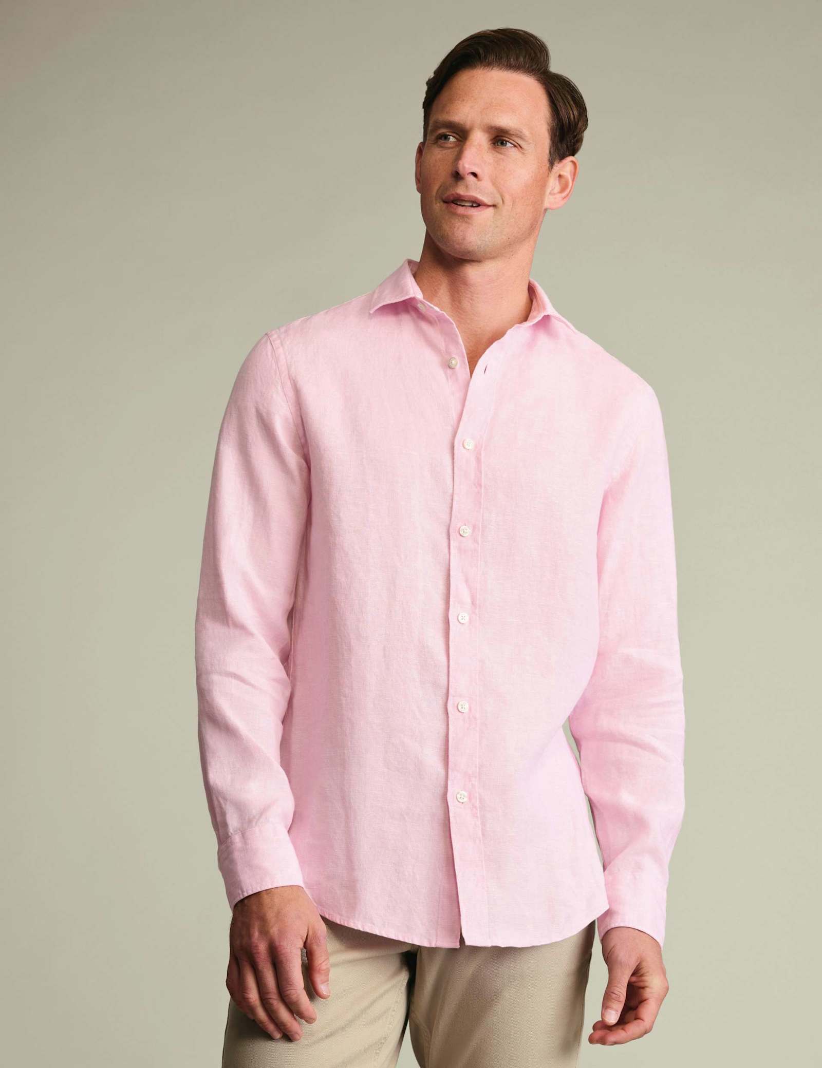Slim Fit Pure Linen Shirt - image 2