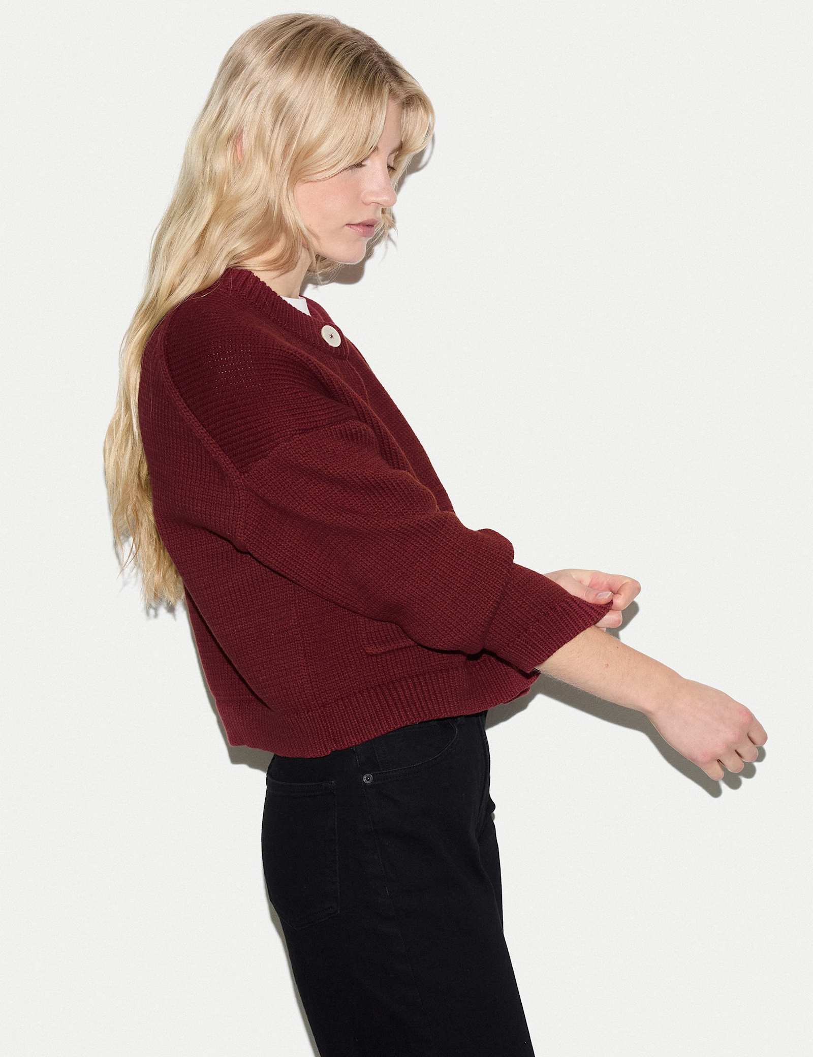 Cotton Rich Chunky Relaxed Cardigan - image 4