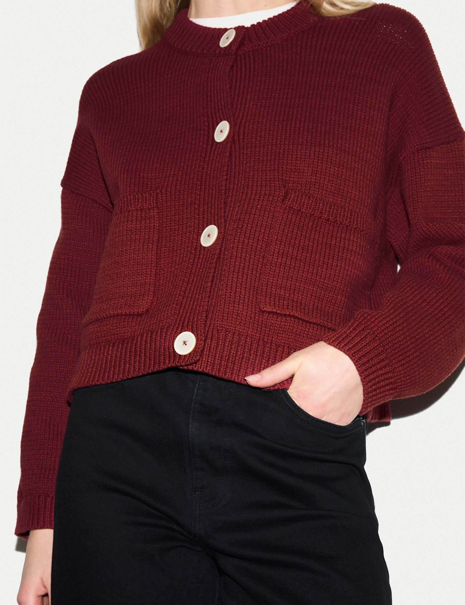 Cotton Rich Chunky Relaxed Cardigan - image 3