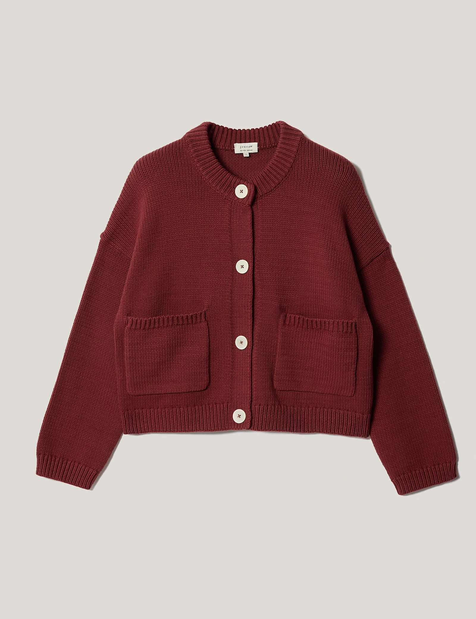 Cotton Rich Chunky Relaxed Cardigan - image 1