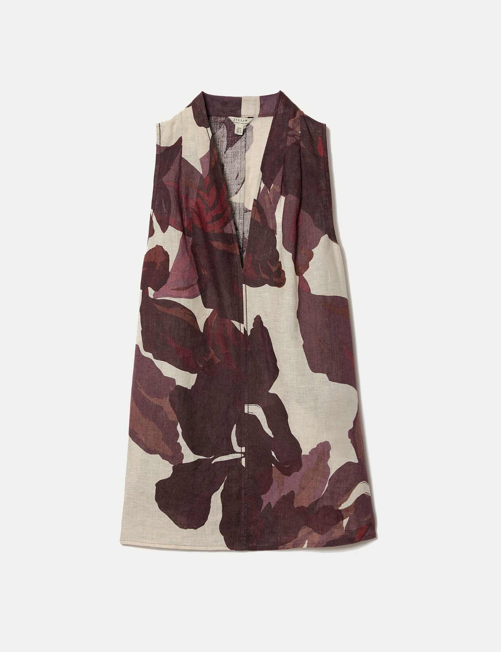 Pure Linen V-Neck Top - image 1