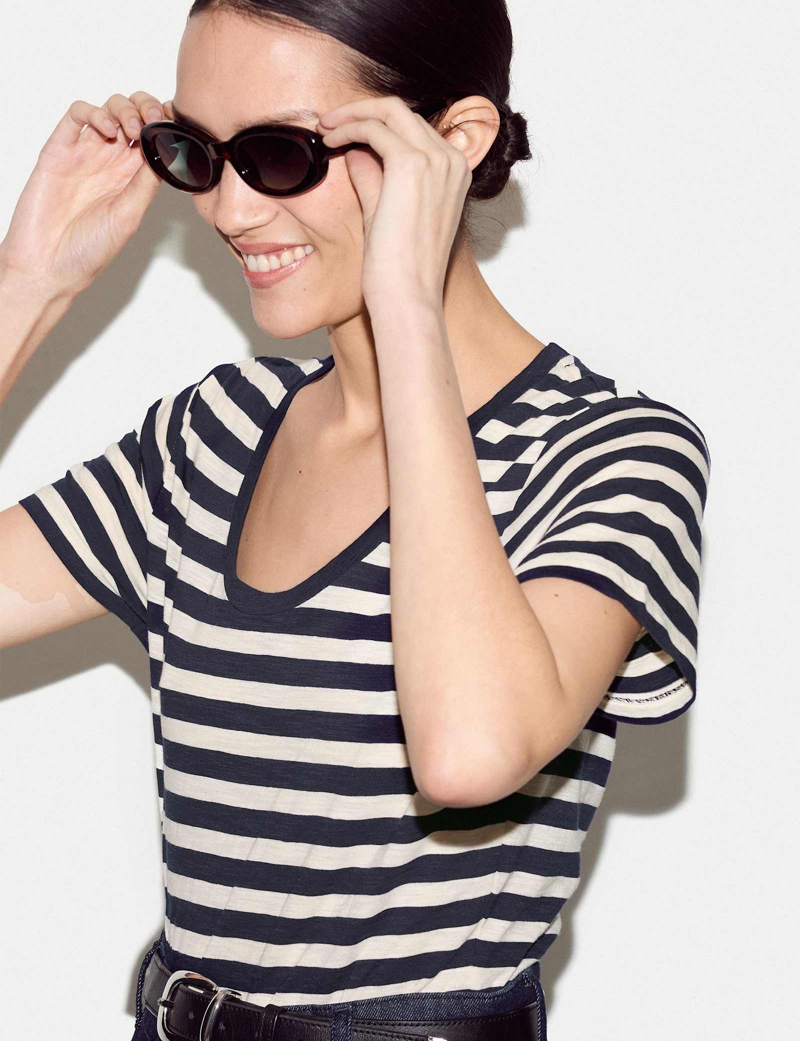 Pure Cotton Striped T-Shirt - image 5