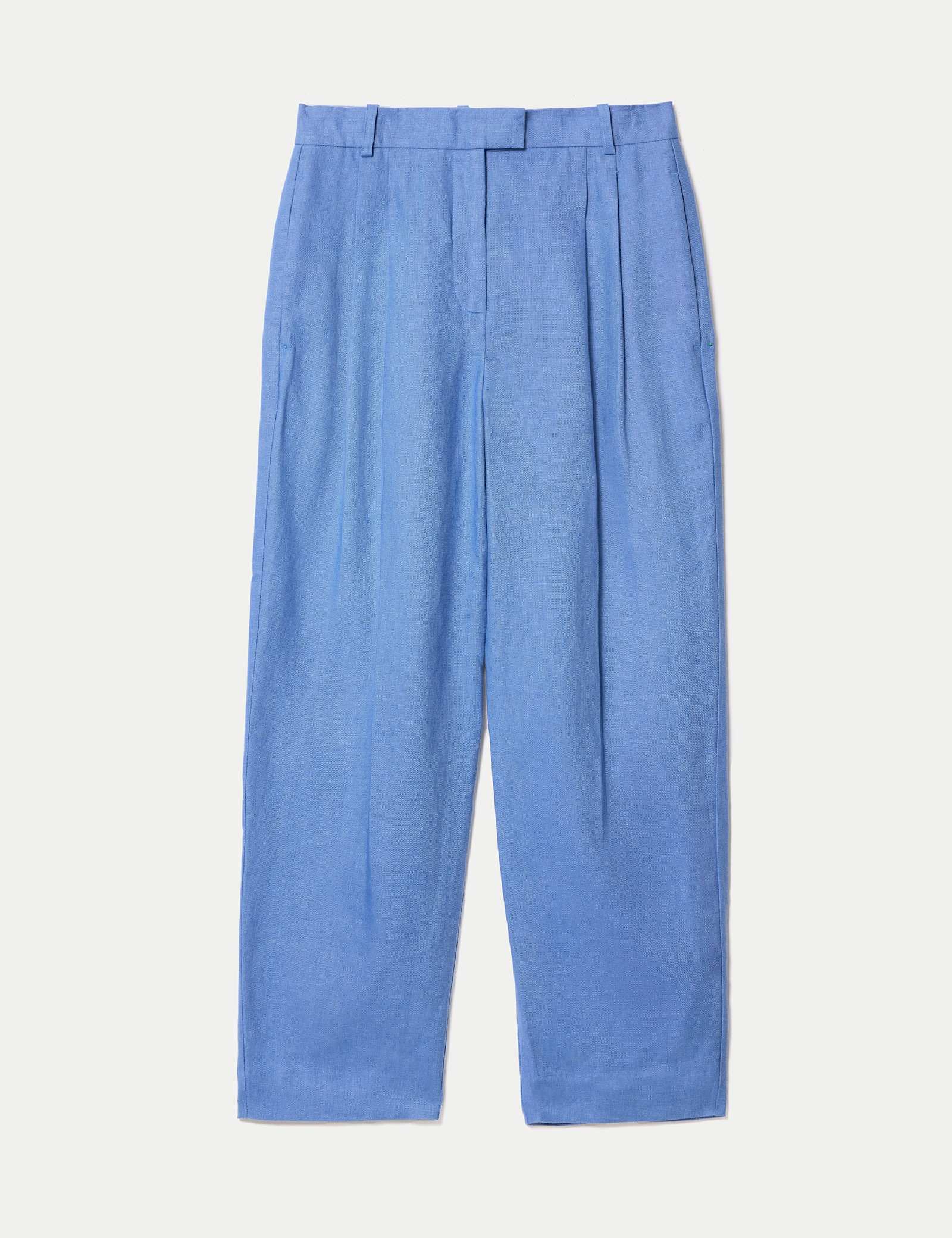 Pure Linen Tapered Ankle Grazer Trousers - image 2