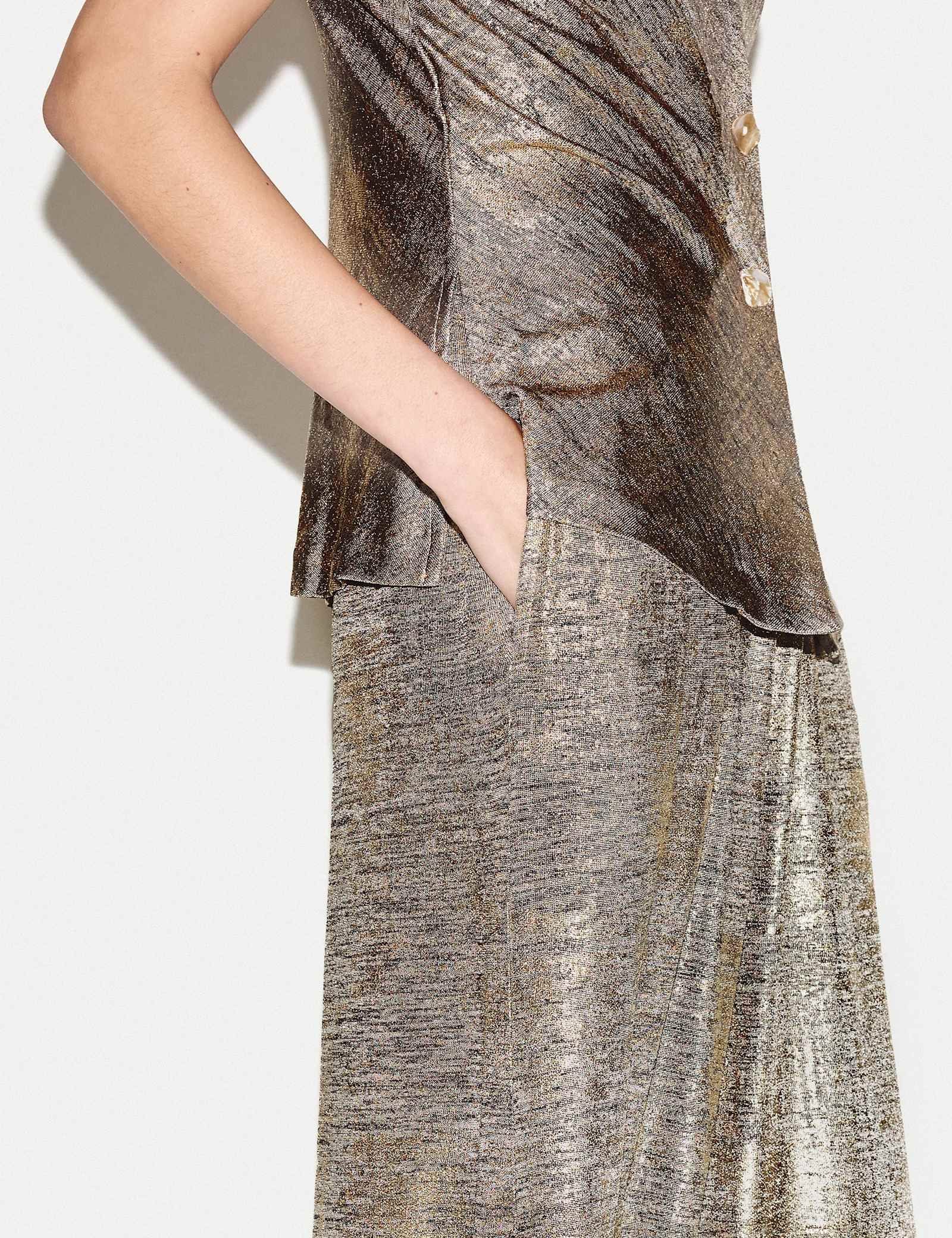 Jersey Sparkly Wide Leg Trousers - image 5