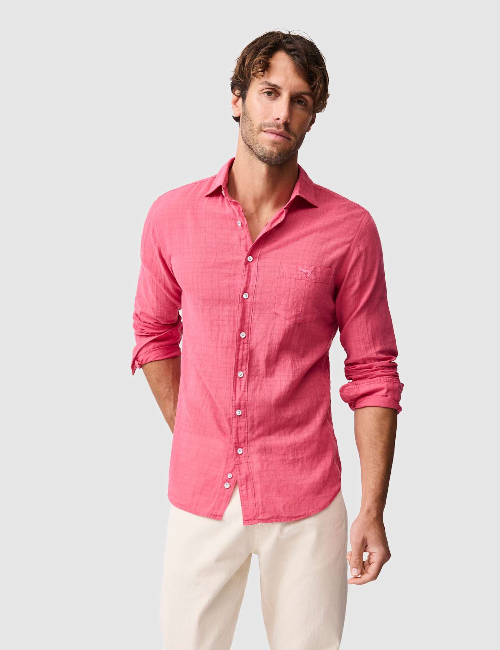 Taupo Bay Slim Fit Pure Cotton Shirt - image 1