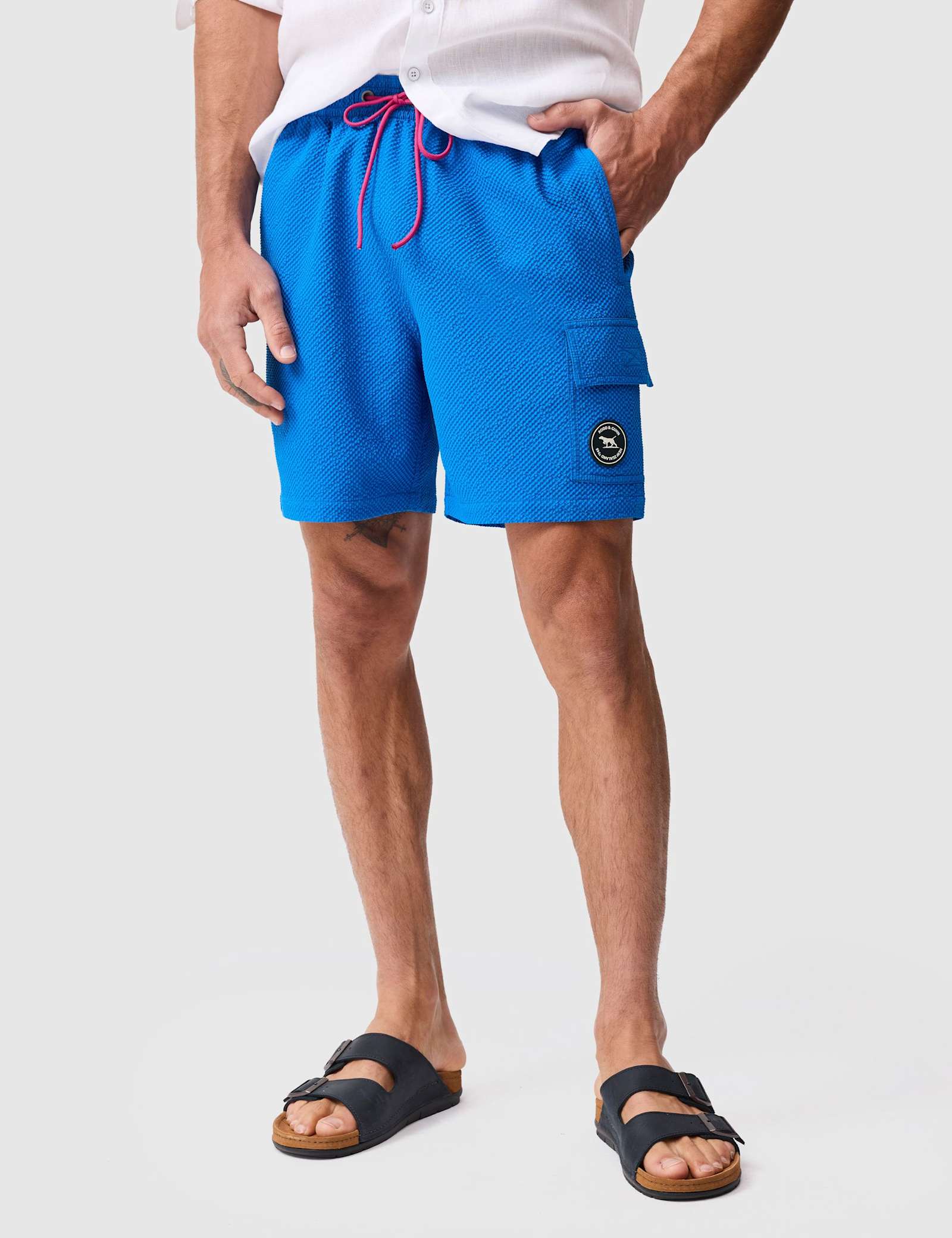 Textured Swim Shorts - image 1