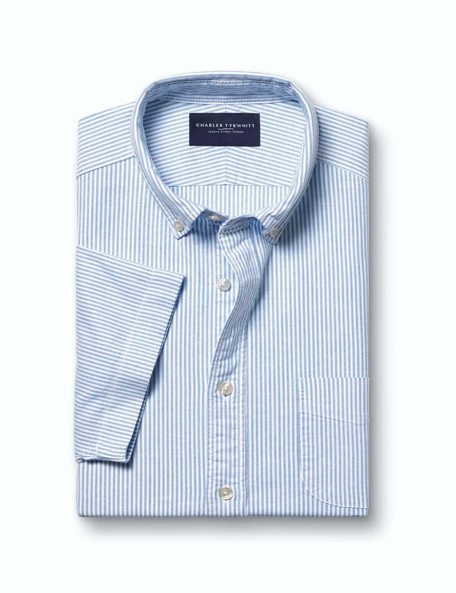 Short Sleeve Button Down Oxford Shirt - image 3