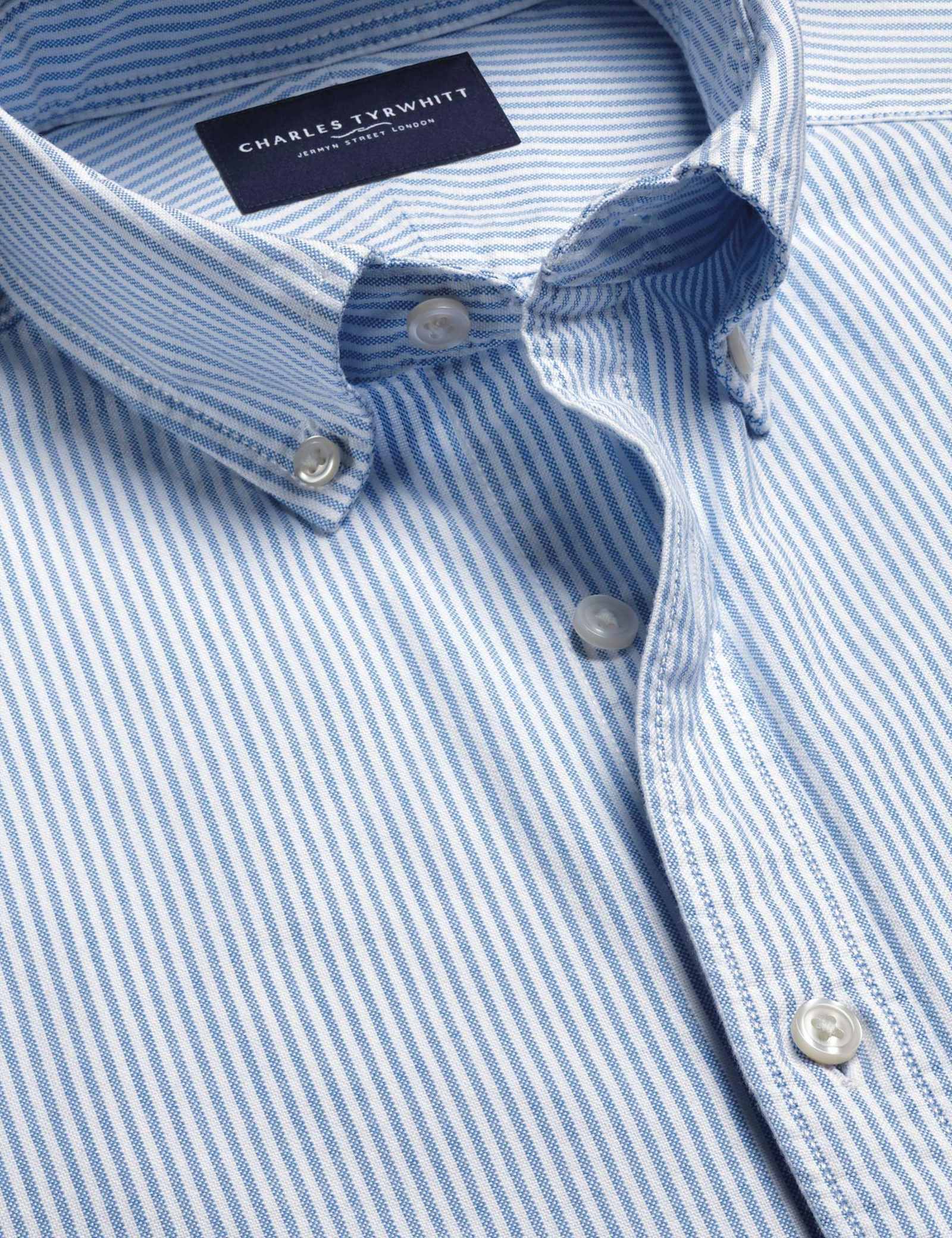 Short Sleeve Button Down Oxford Shirt - image 2