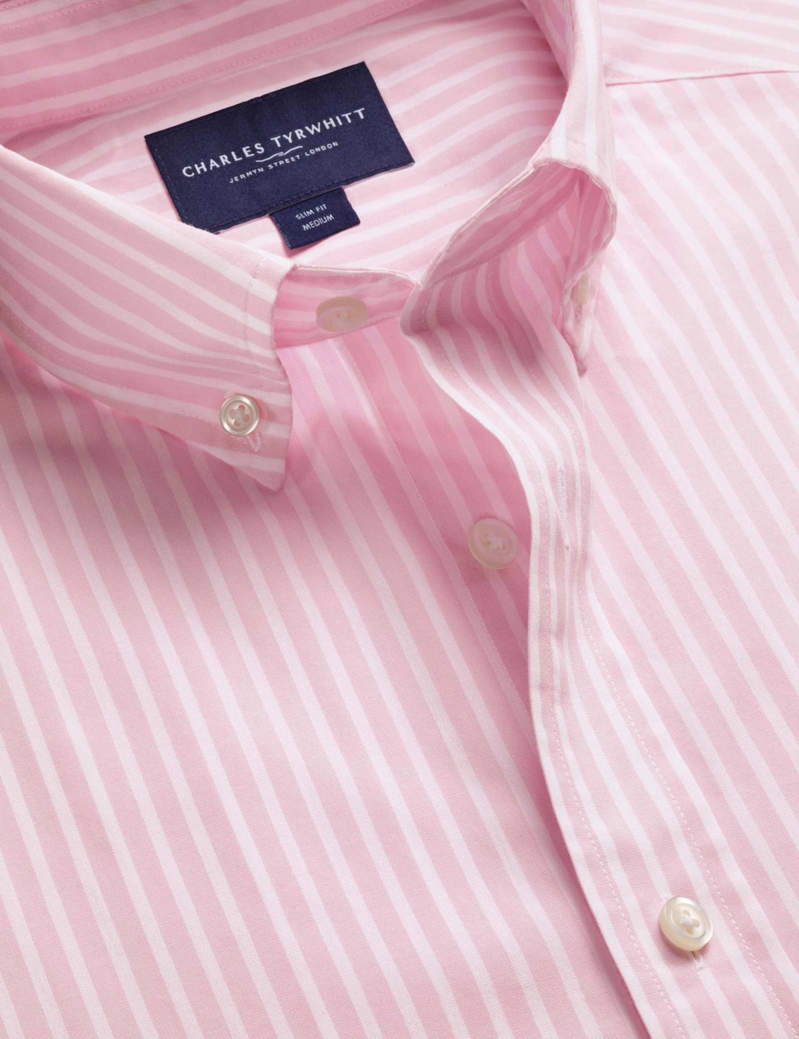 Striped Stretch Washed Poplin Oxford Shirt - image 4
