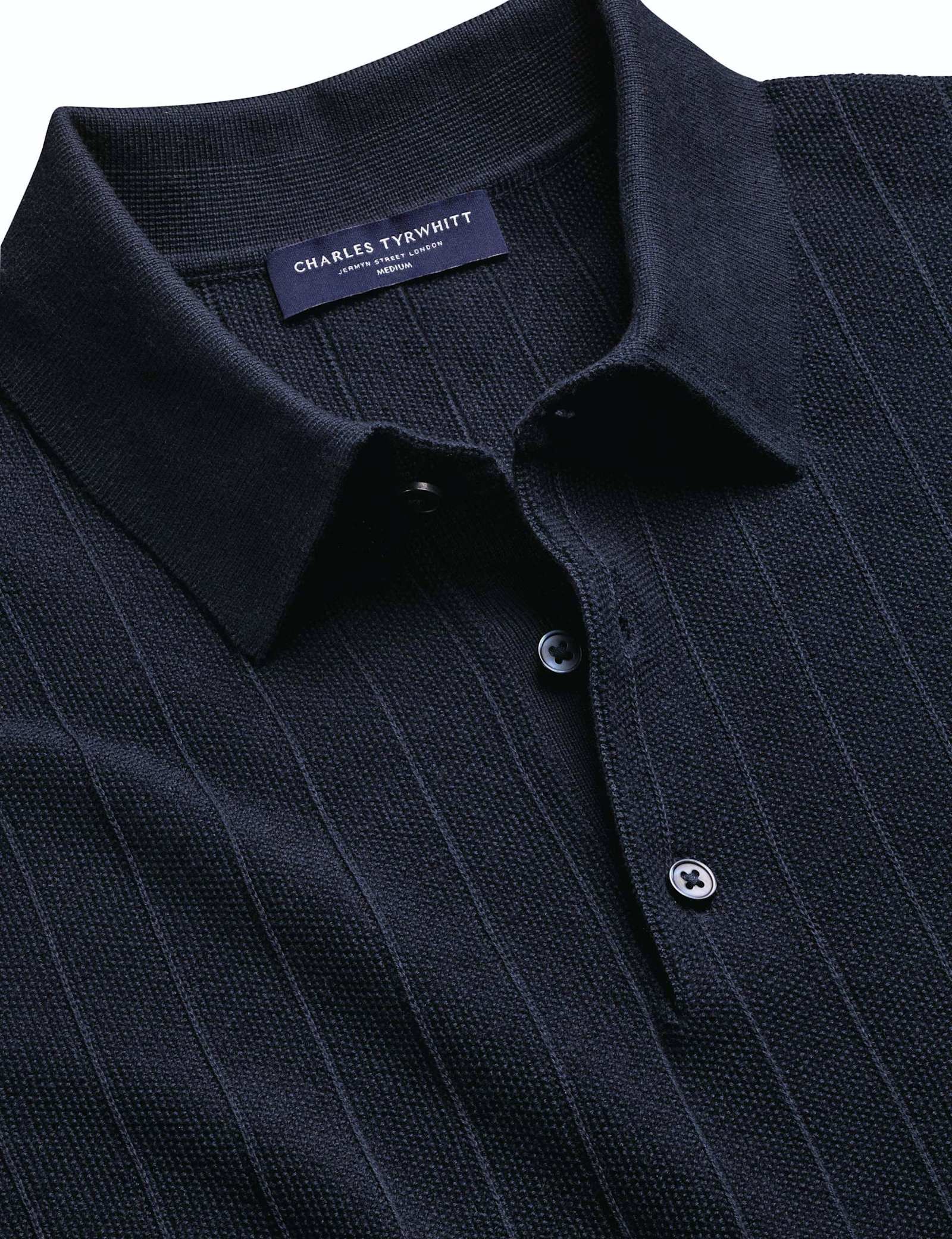 Pure Cotton Striped Rose Knitted Polo Shirt - image 3