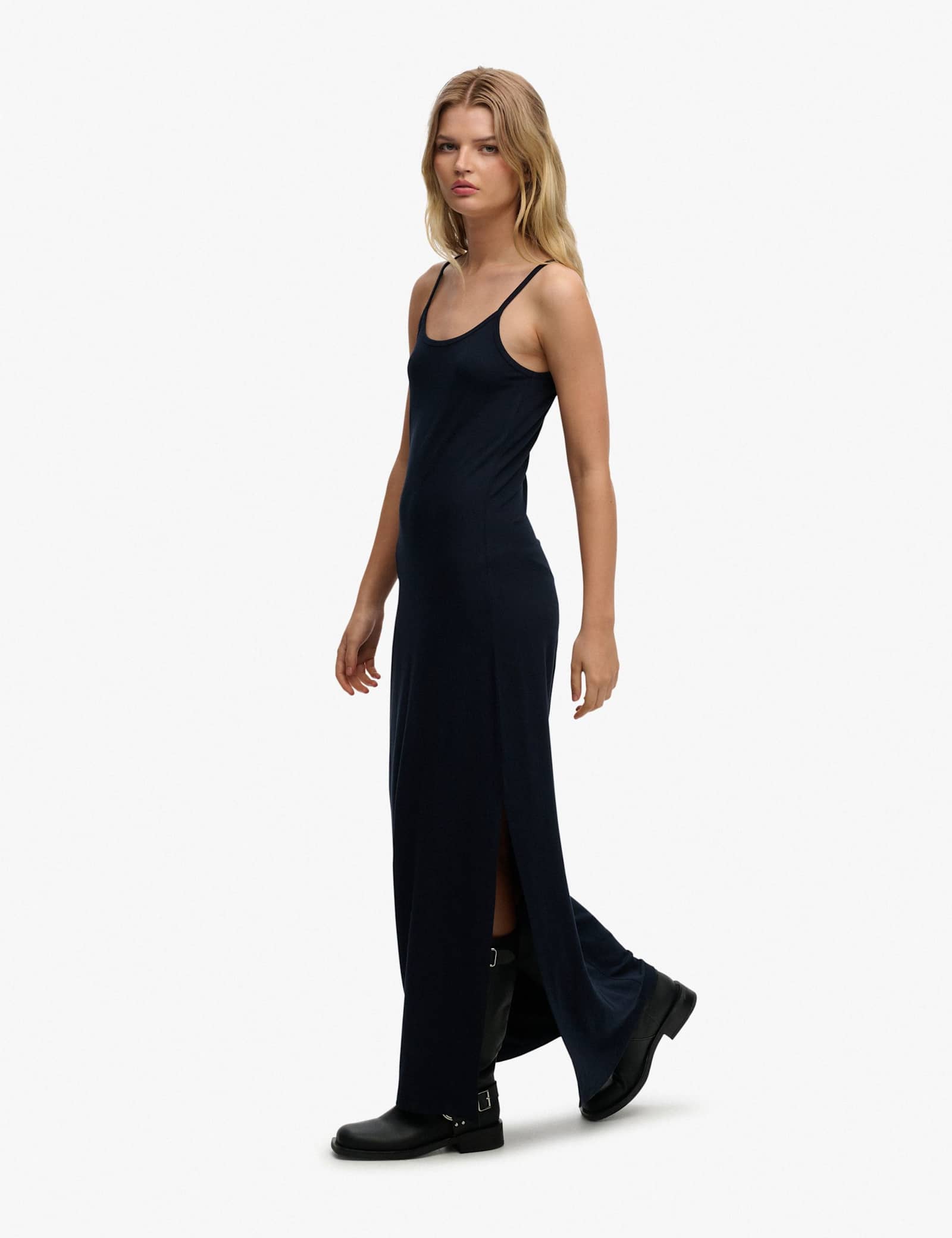 Jersey Scoop Neck Maxi Slip Dress - image 5