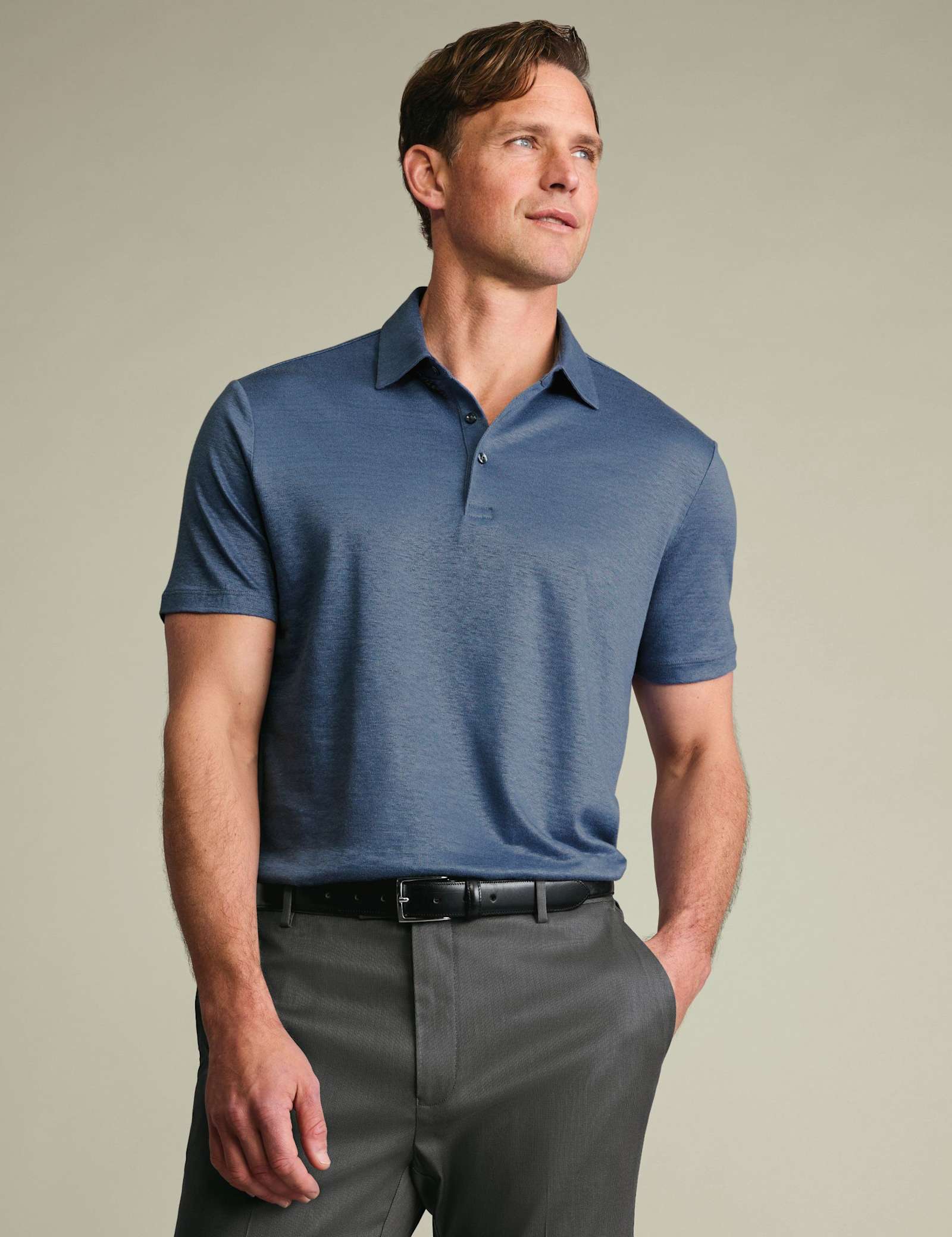 Pure Linen Polo Shirt - image 2