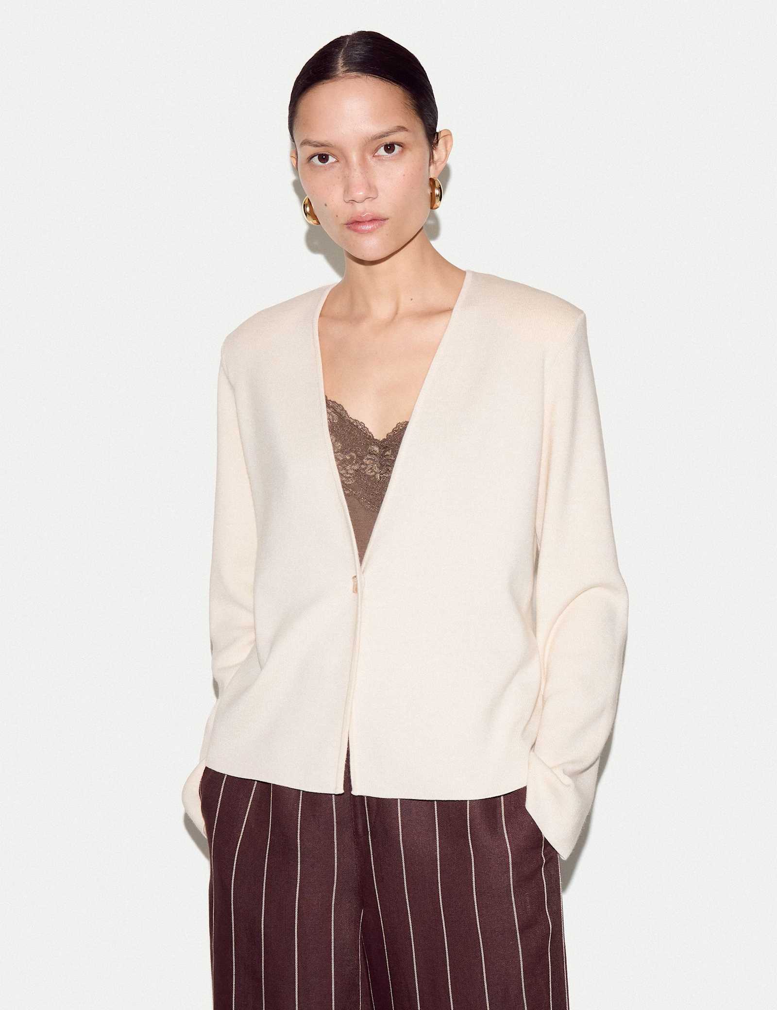 Wool Blend Knitted Jacket - image 5