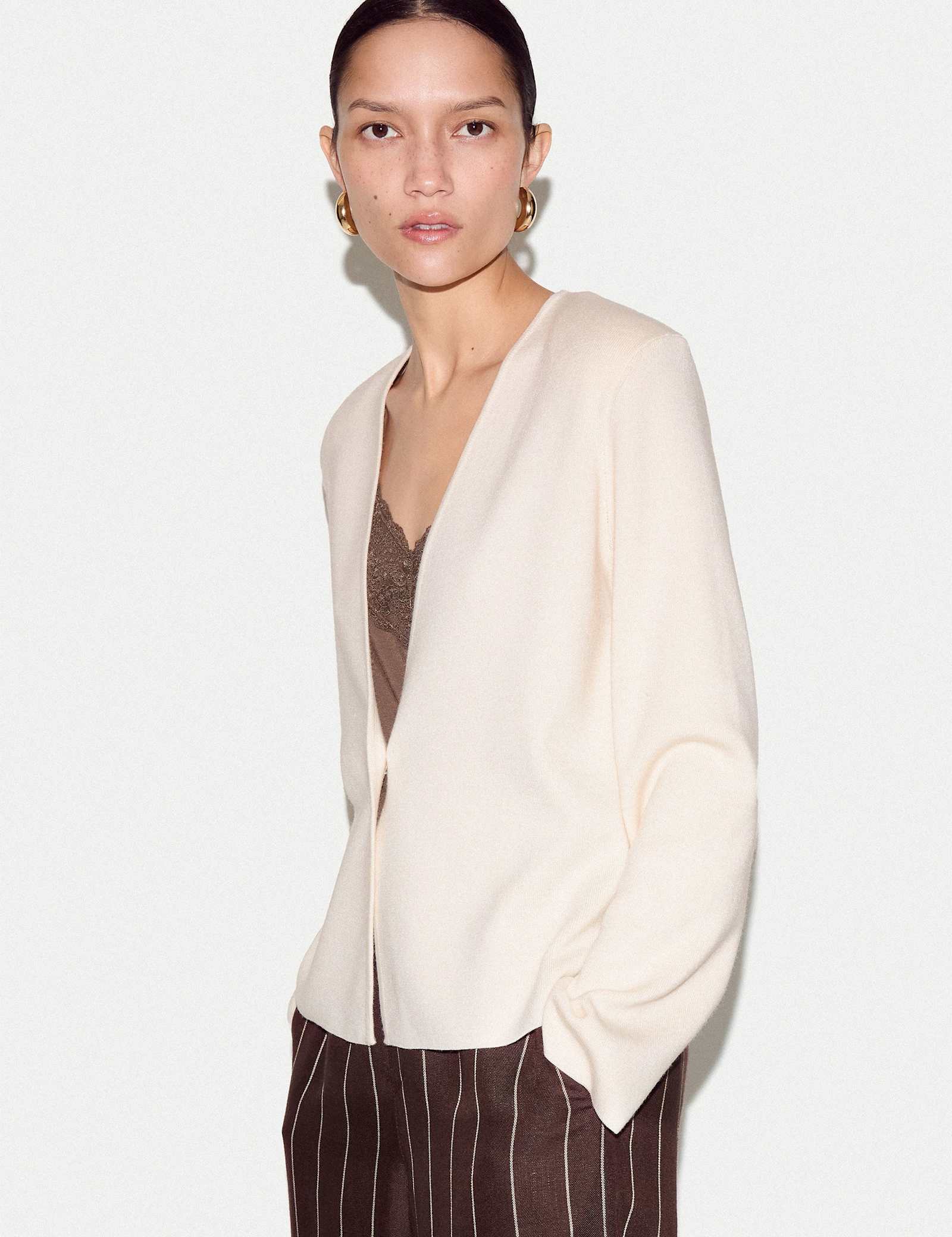 Wool Blend Knitted Jacket - image 3