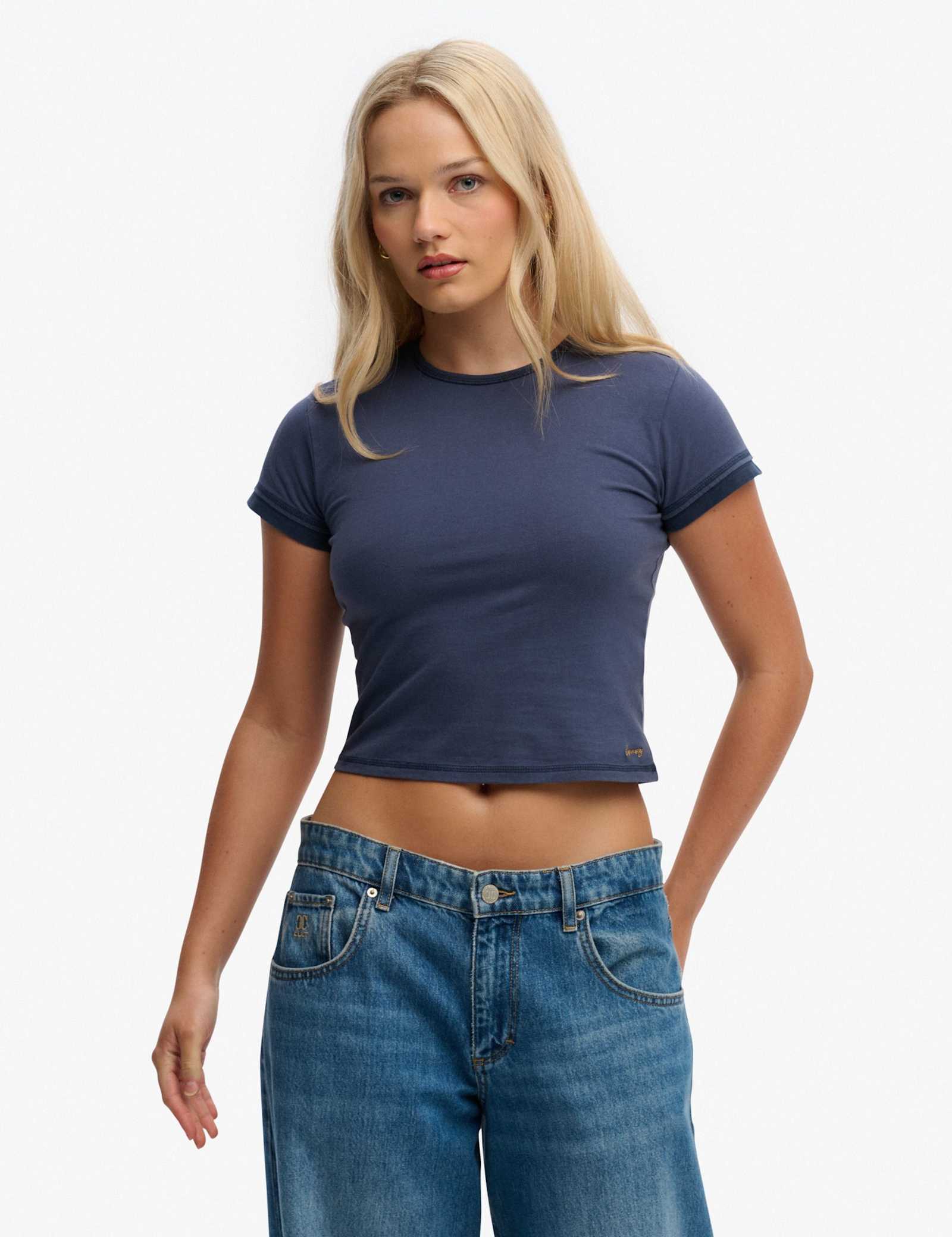 Cotton Rich Layered Crop T-Shirt - image 4