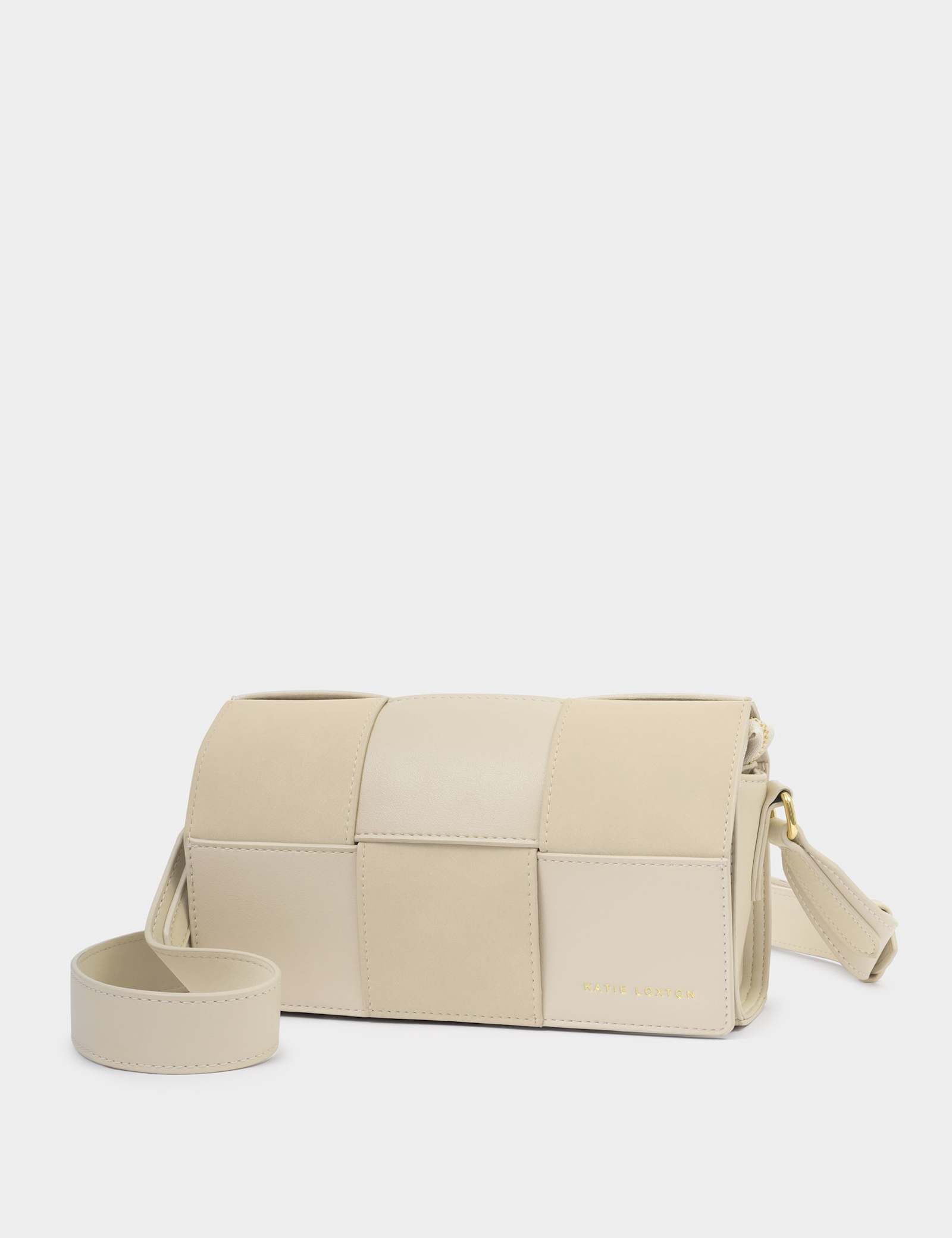 Faux Suede Woven Panel Cross Body Bag - image 5