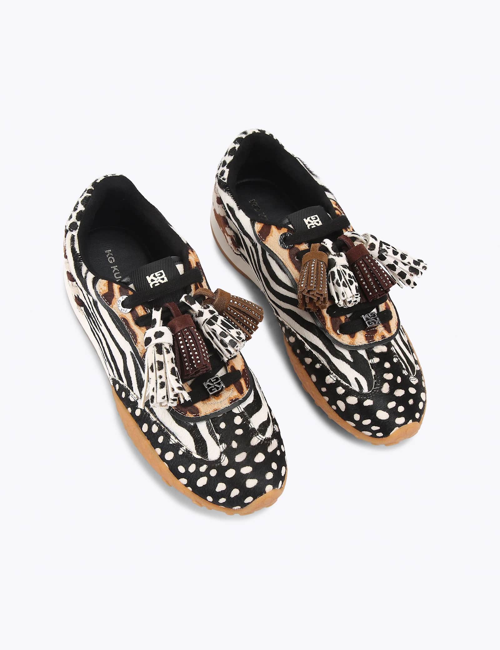 Suede Animal Print Trainers - image 5