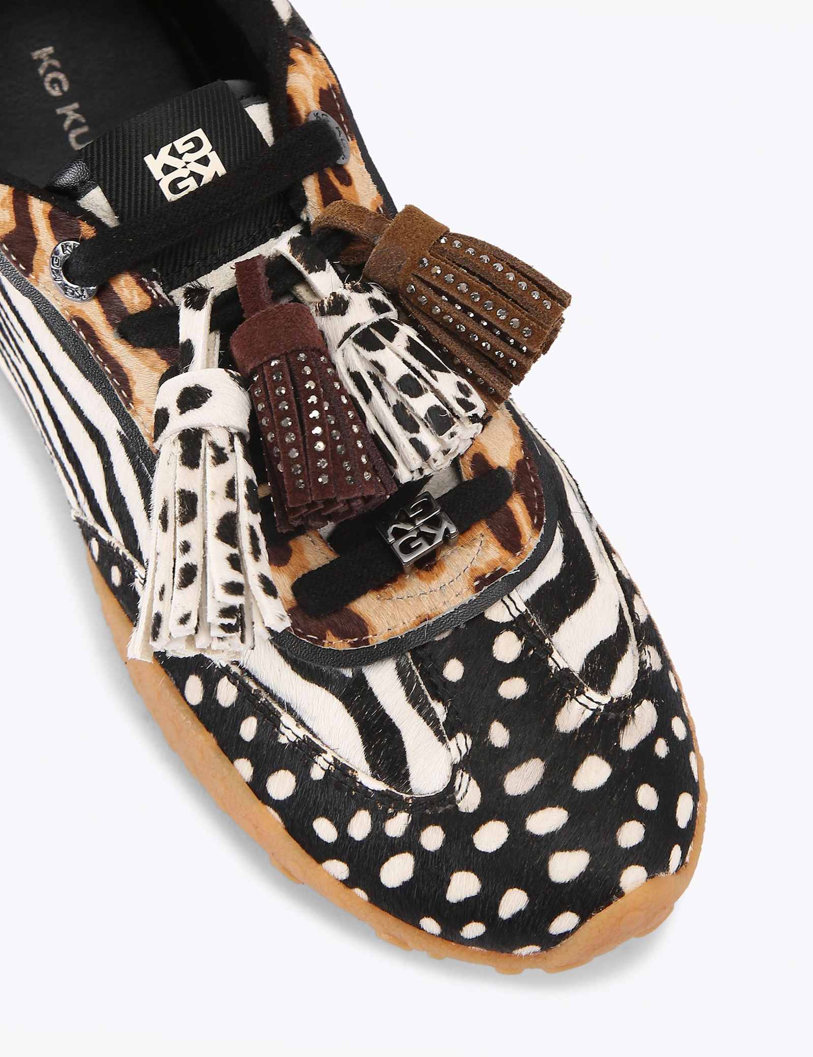 Suede Animal Print Trainers - image 3