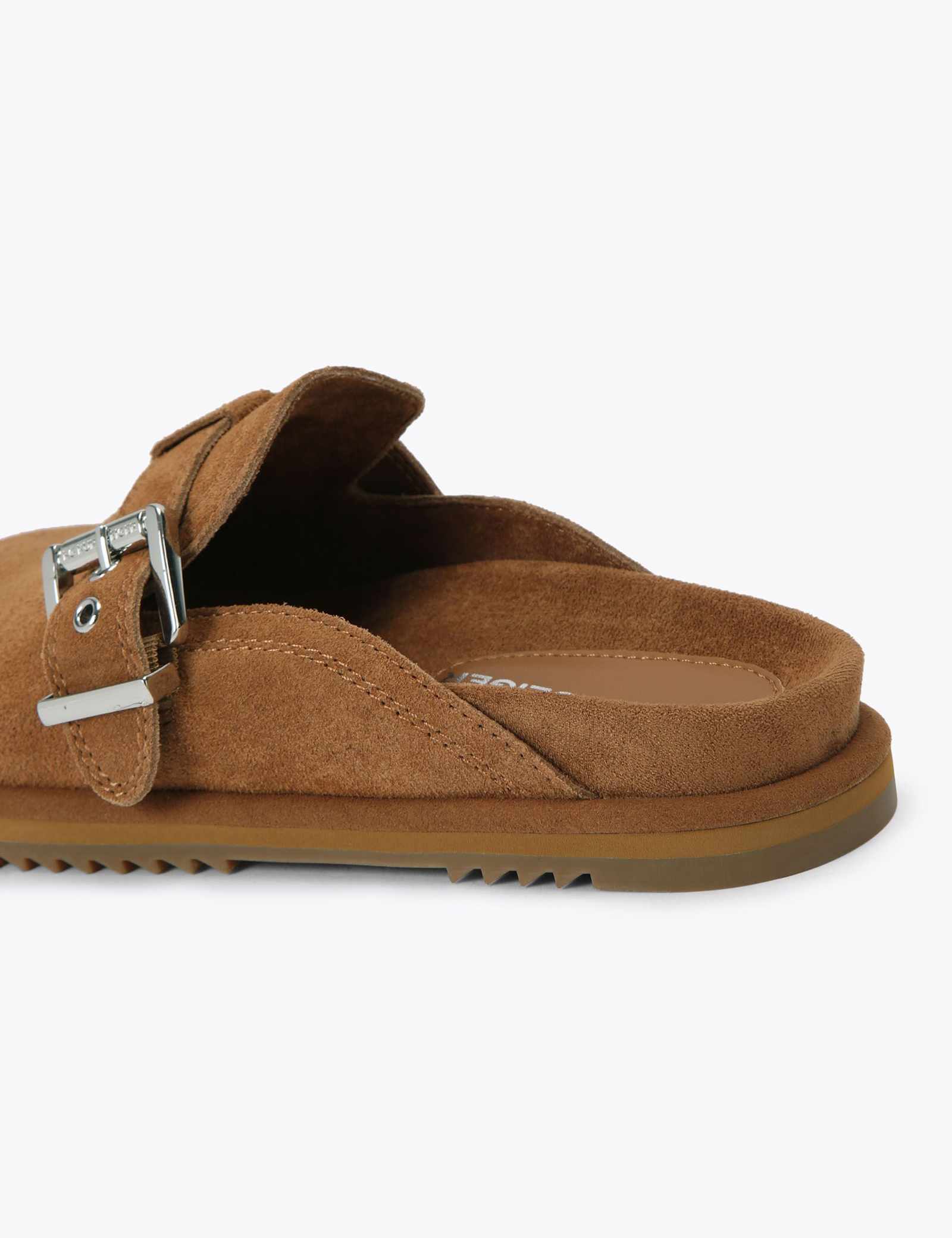 Suede Buckle Clogs - image 3