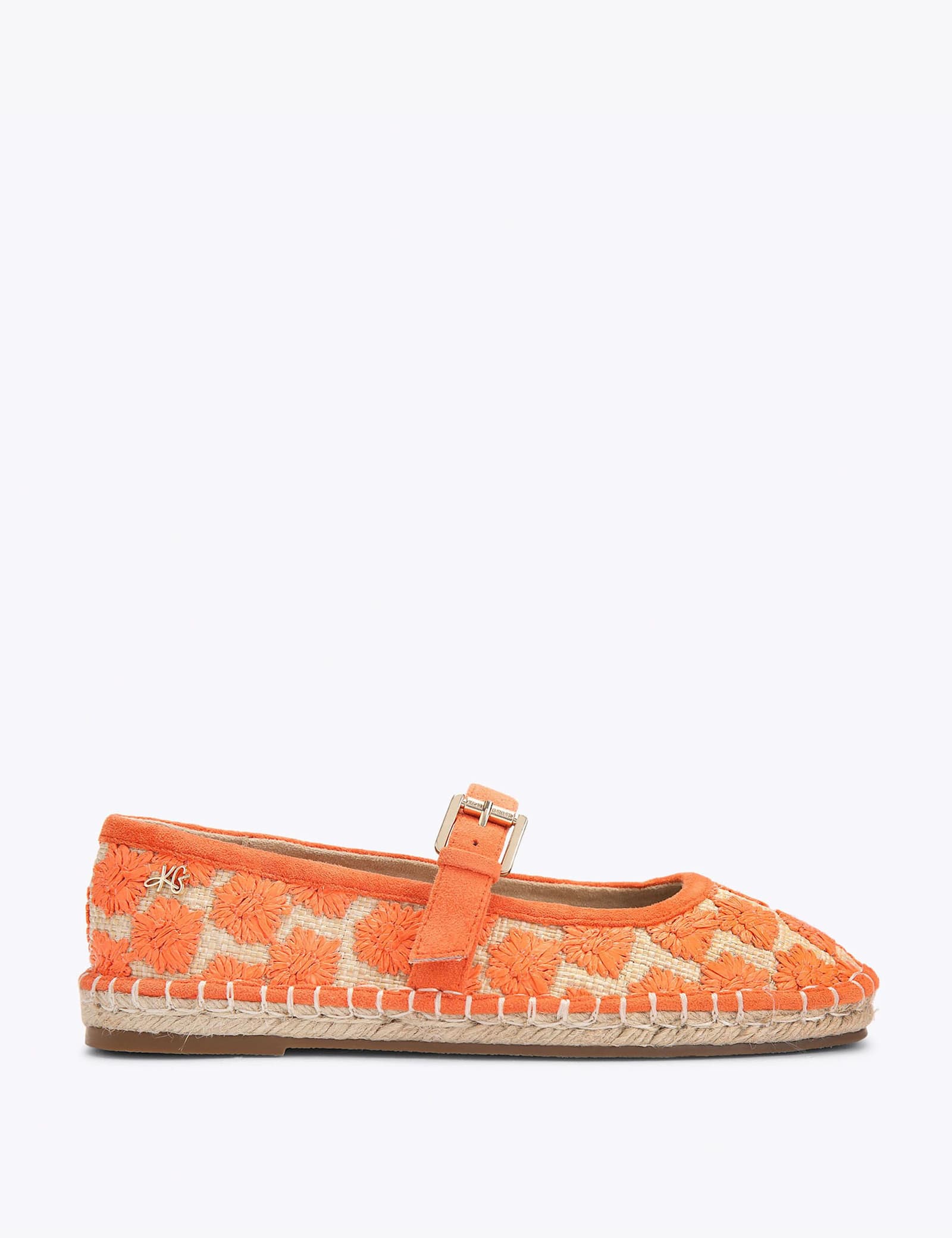 Floral Woven Flat Mary Jane Ballet Pumps - image 1