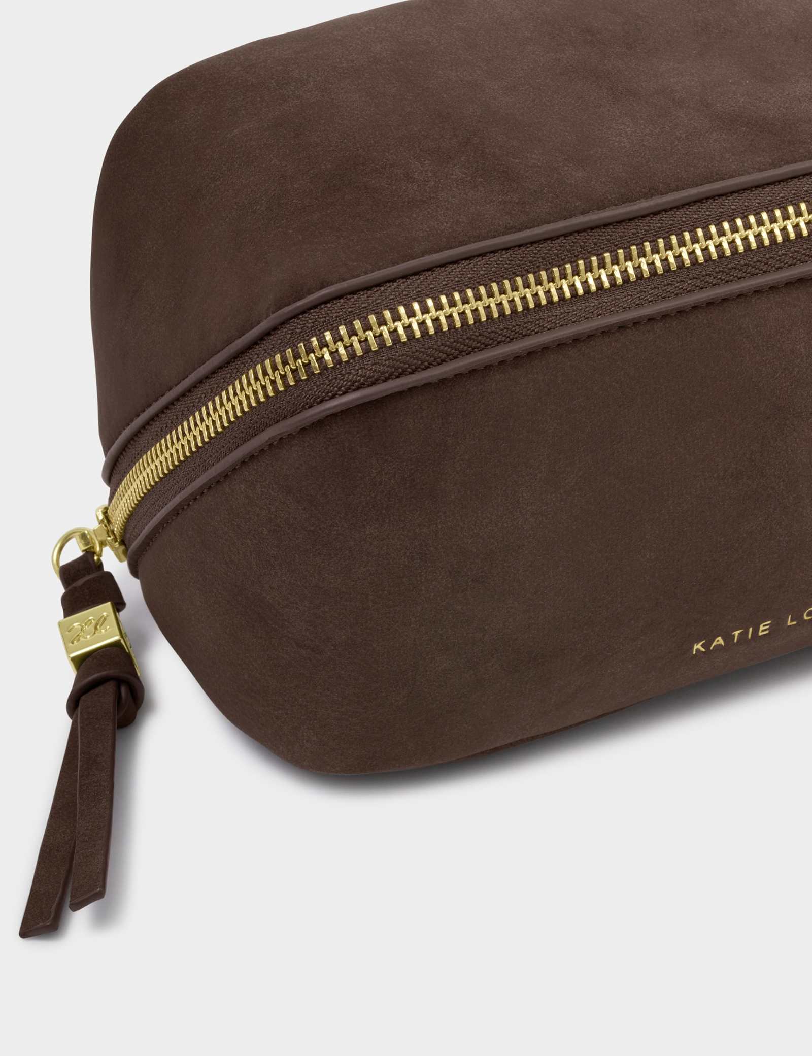 Suede Fold Out Mirror Makeup Bag - image 5