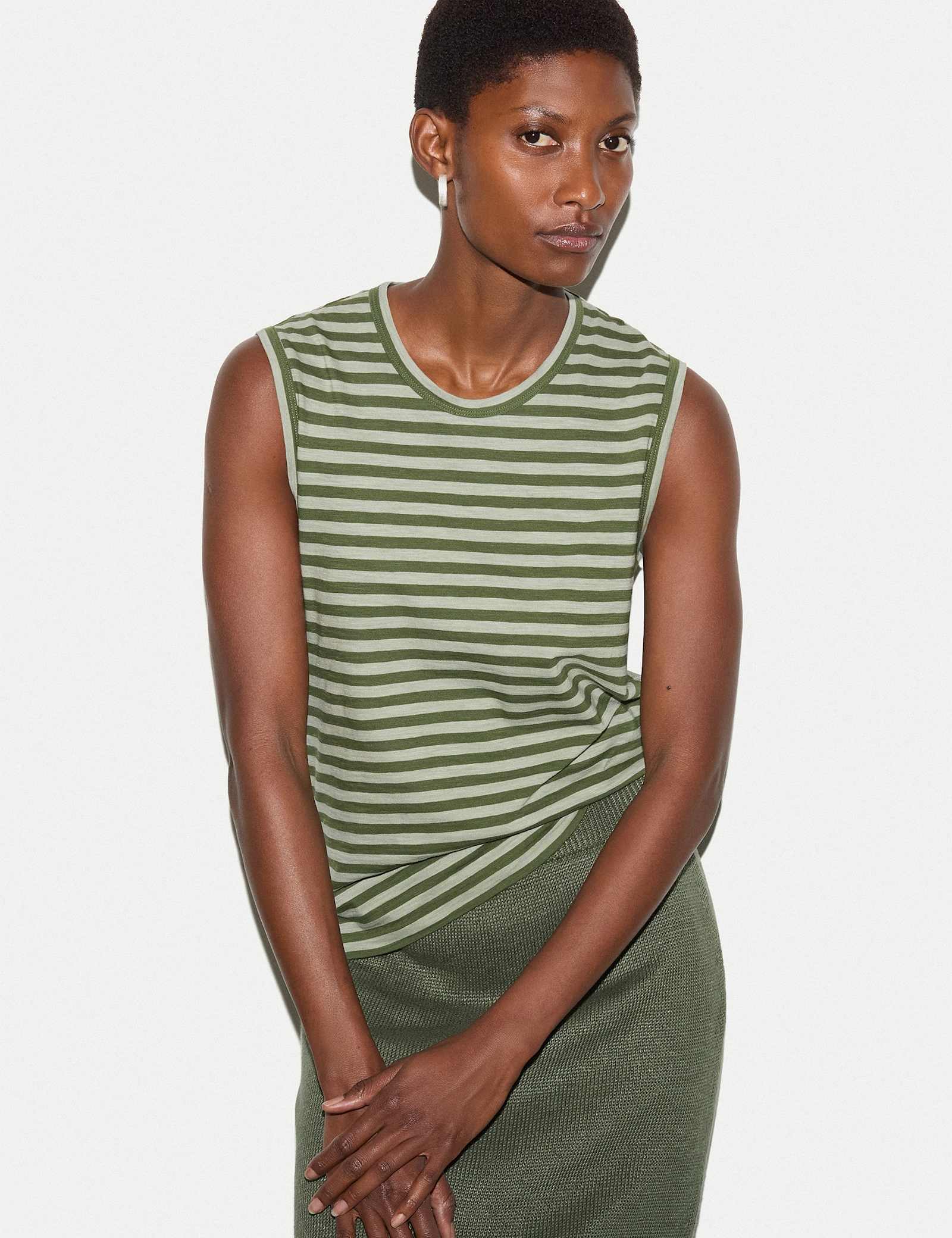 Pure Cotton Striped Tank Top - image 2