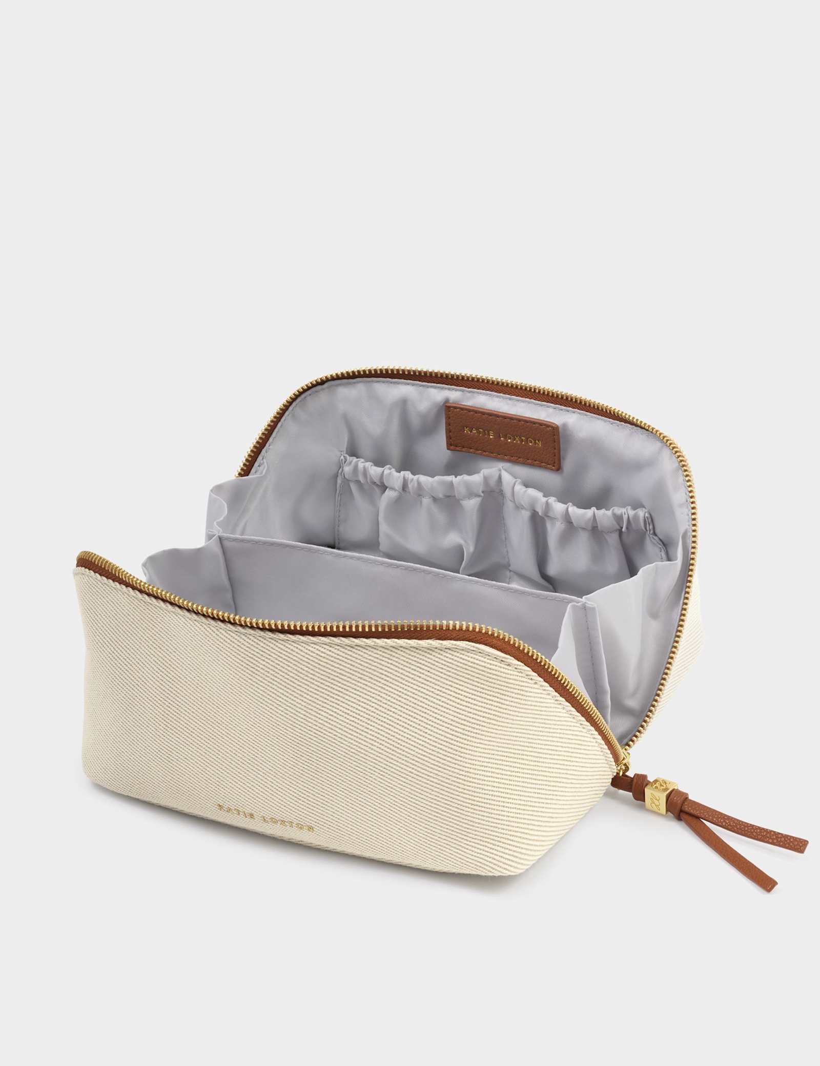 Canvas Woven Structured Make Up Bag - image 4