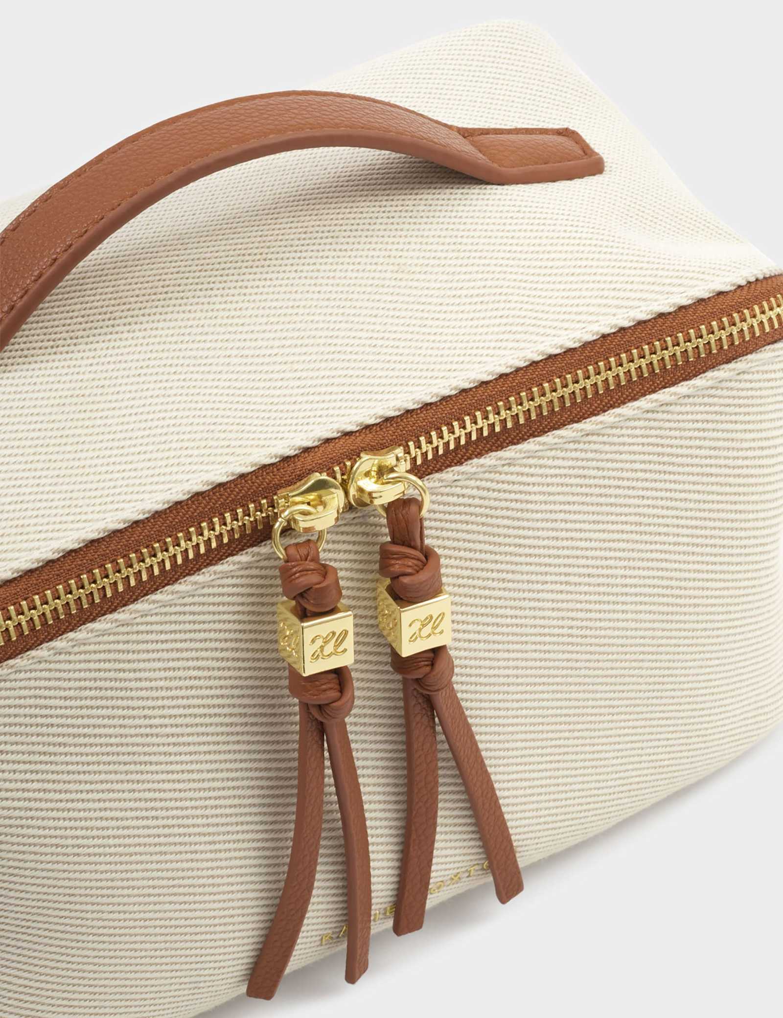 Canvas Woven Structured Make Up Bag - image 3