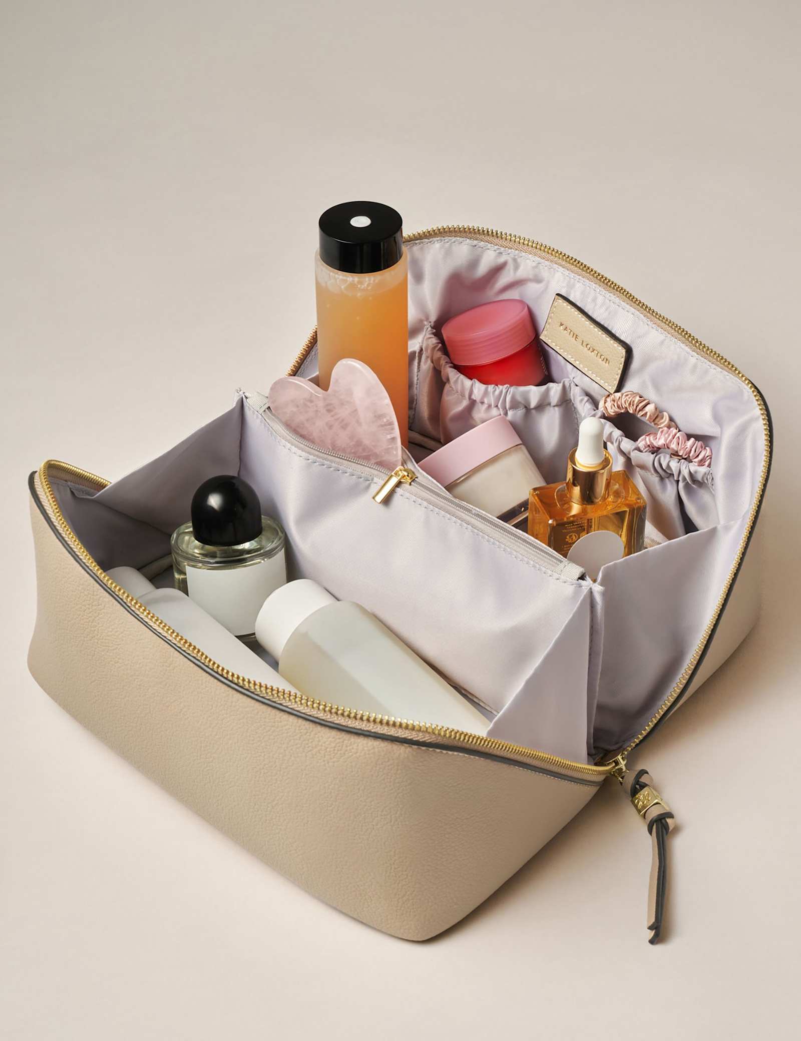 Faux Leather Structured Makeup Bag - image 4