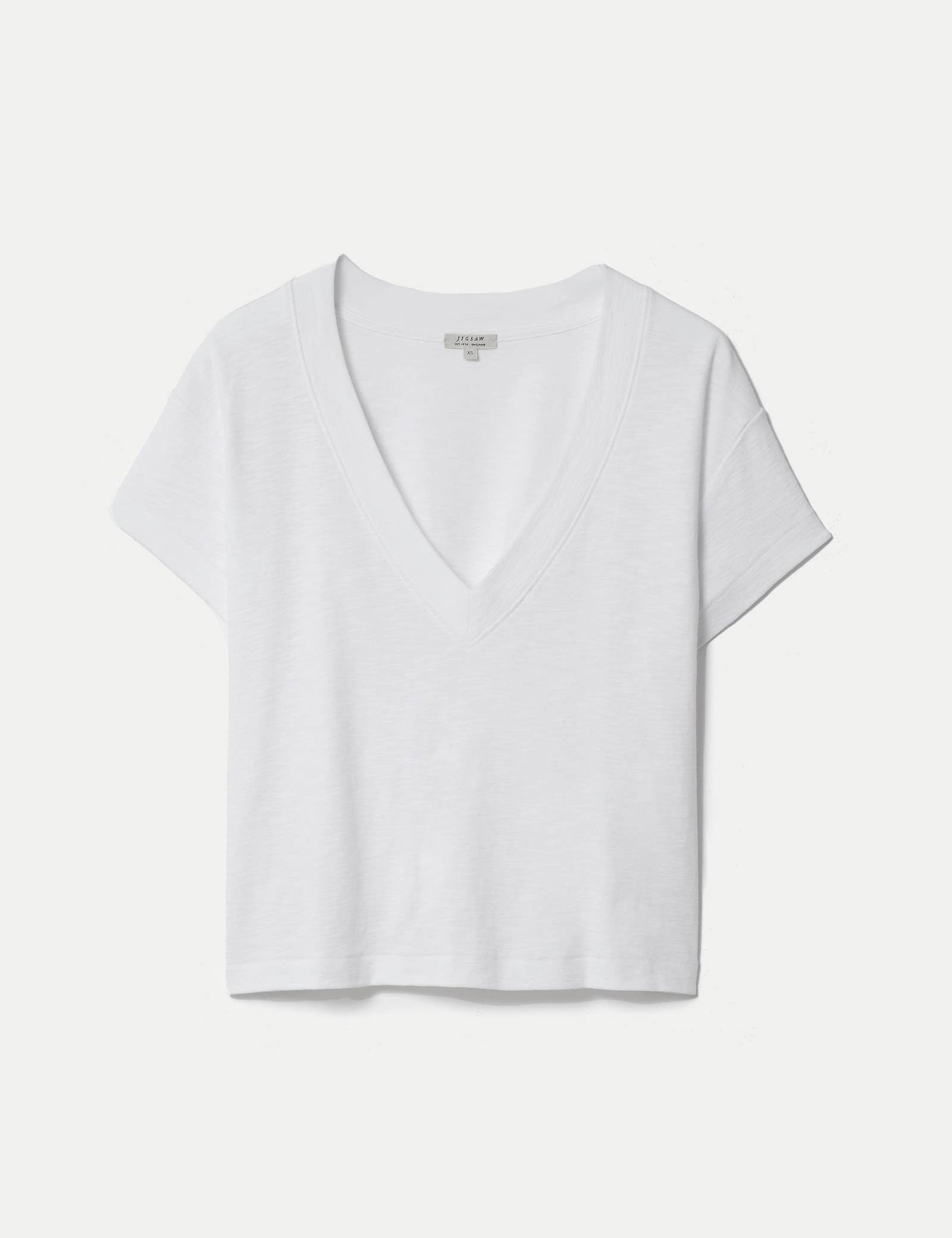 Pure Cotton V-Neck T-Shirt - image 1