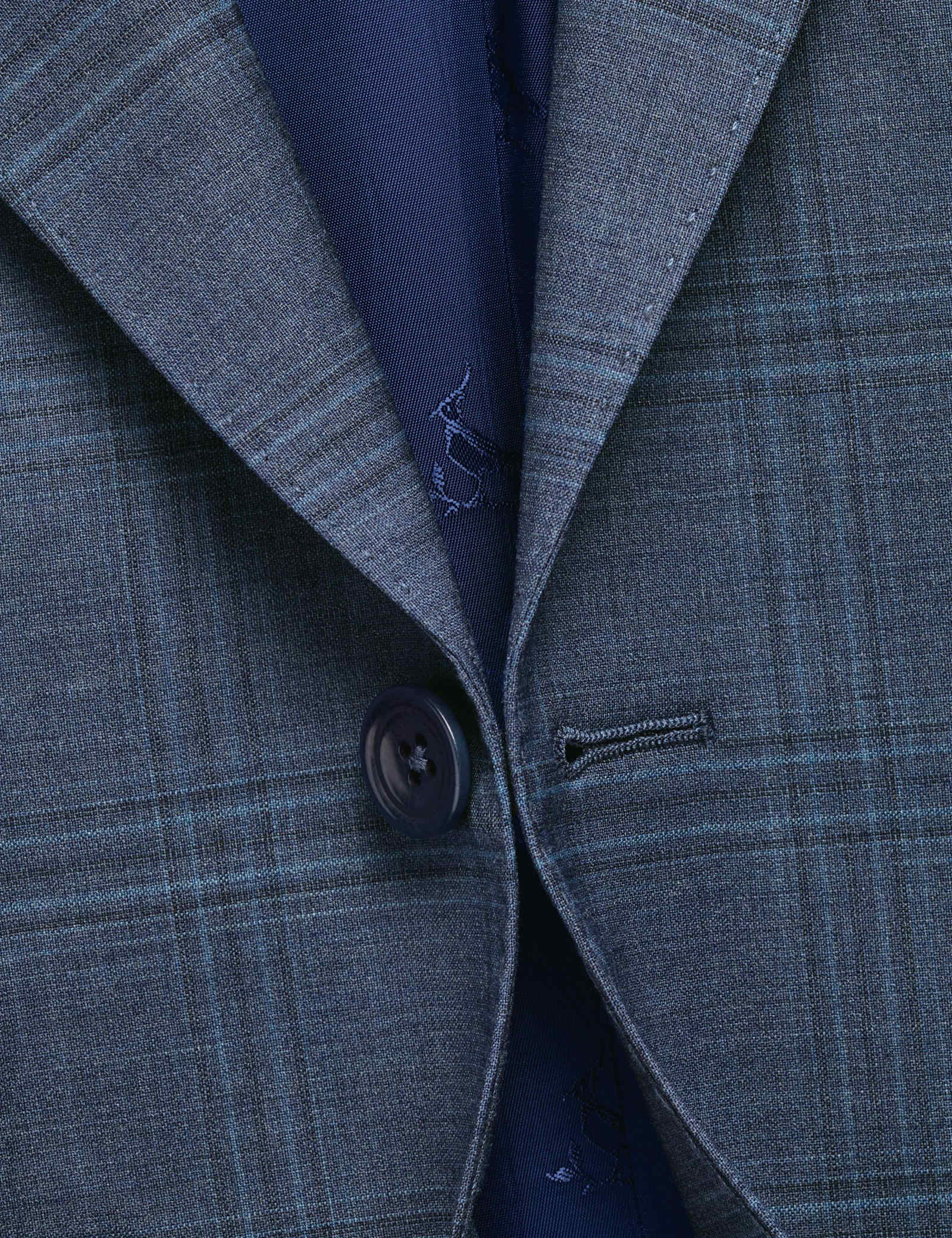 Slim Fit Wool Rich Check Suit Jacket - image 3