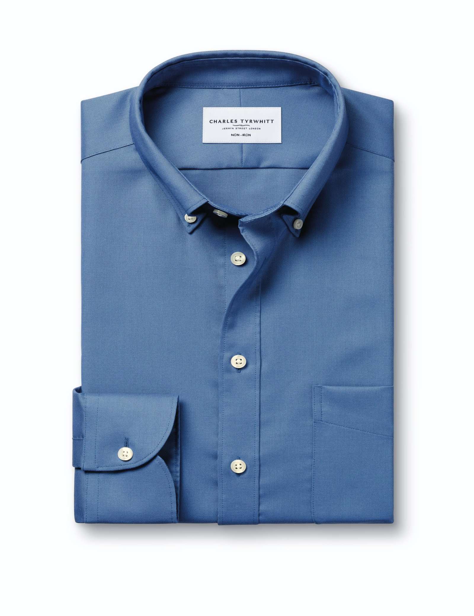 Slim Fit Non Iron Cotton Rich Oxford Shirt - image 5