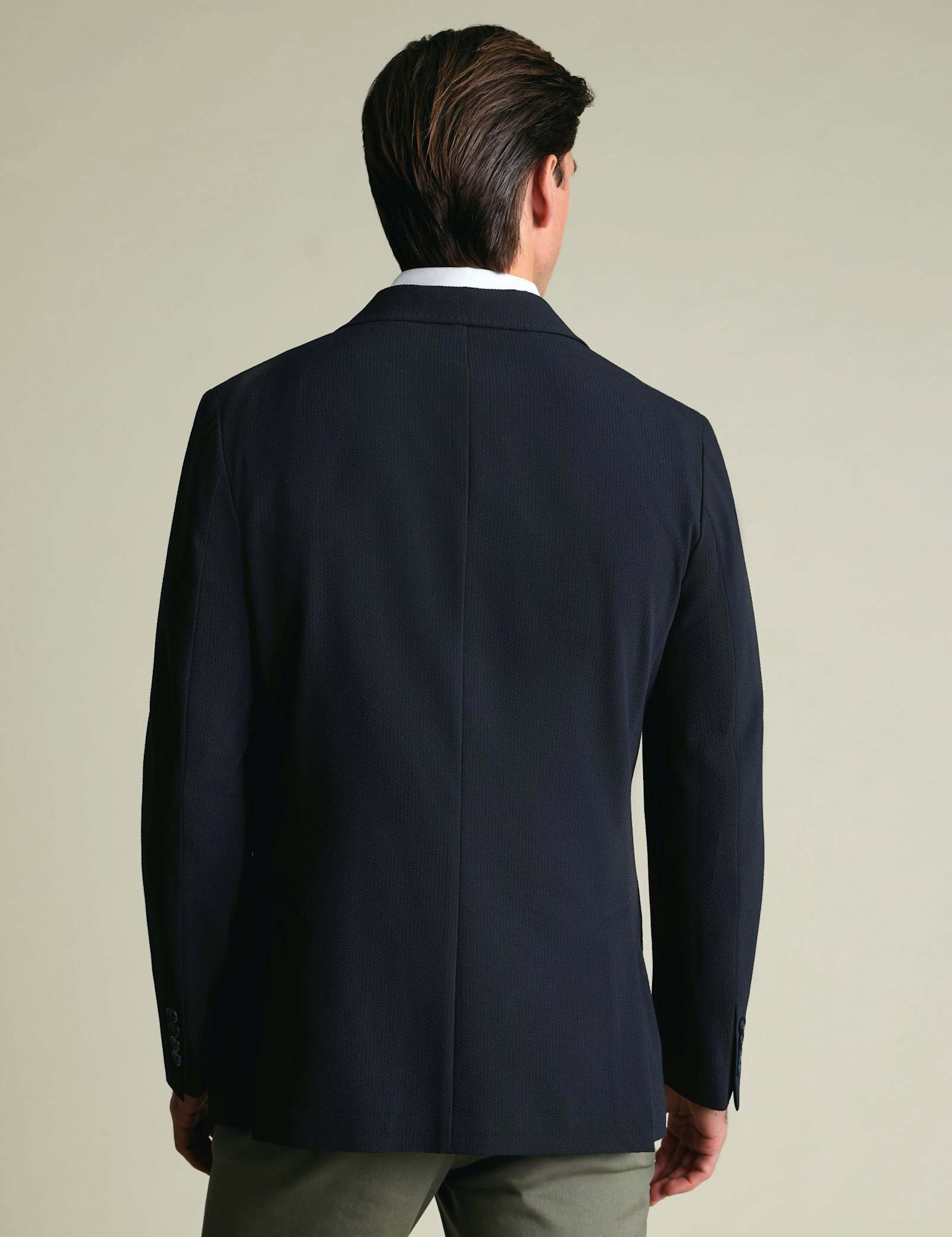Slim Fit Seersucker Single Breasted Jacket - image 3