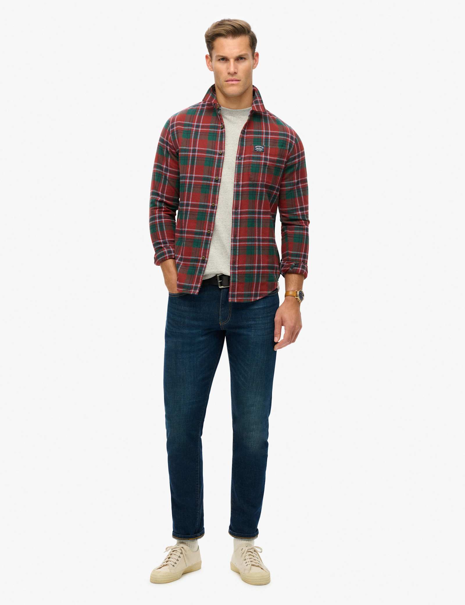 Brushed Cotton Check Shirt - image 4