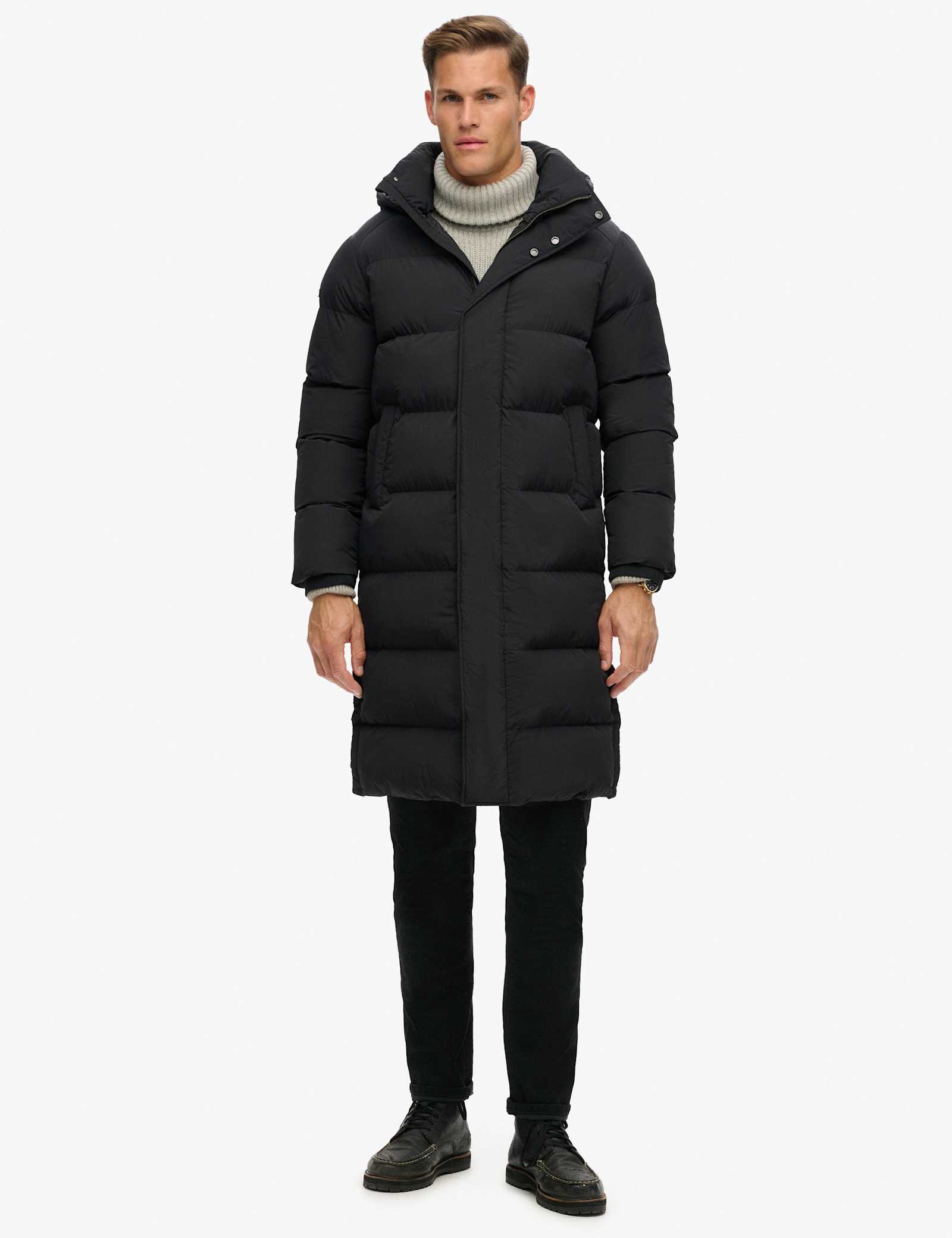Hooded Padded Longline Parka Jacket - image 1