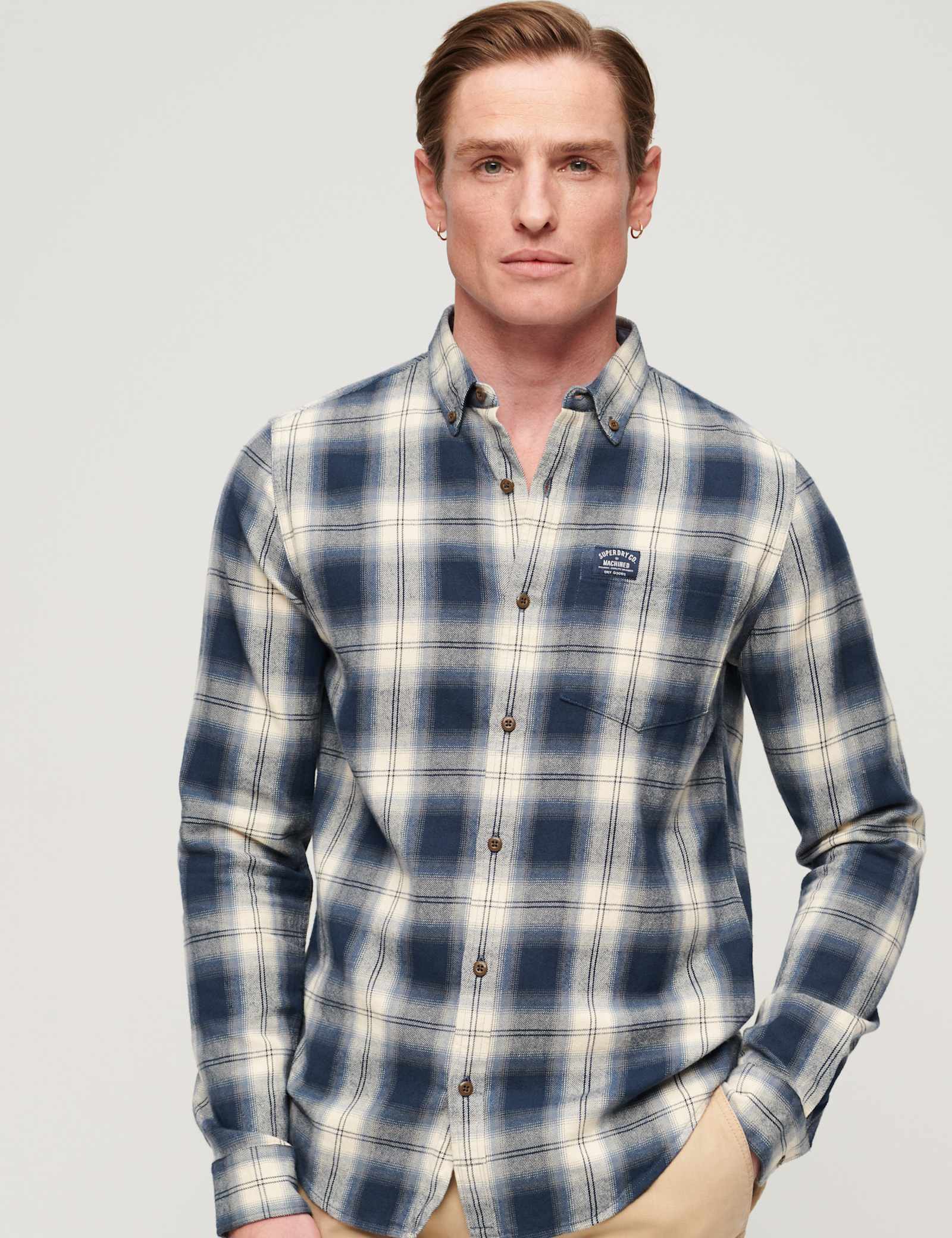 Pure Cotton Check Flannel Shirt - image 4