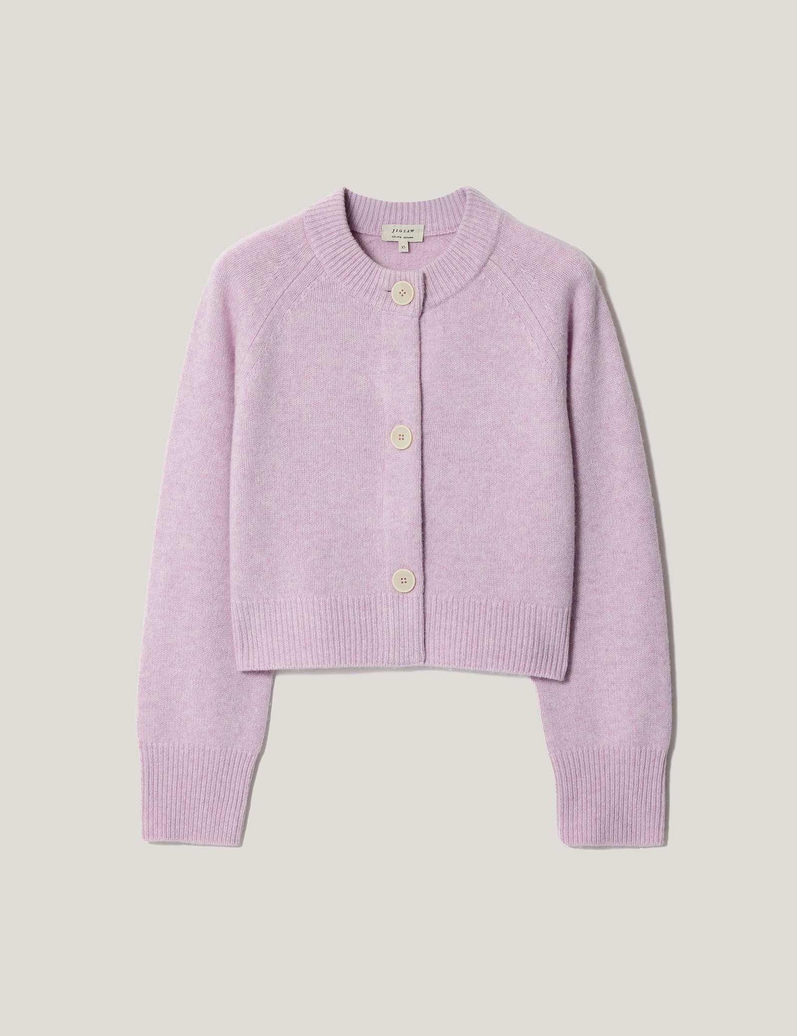 Pure Wool Crew Neck Cropped Cardigan - image 1