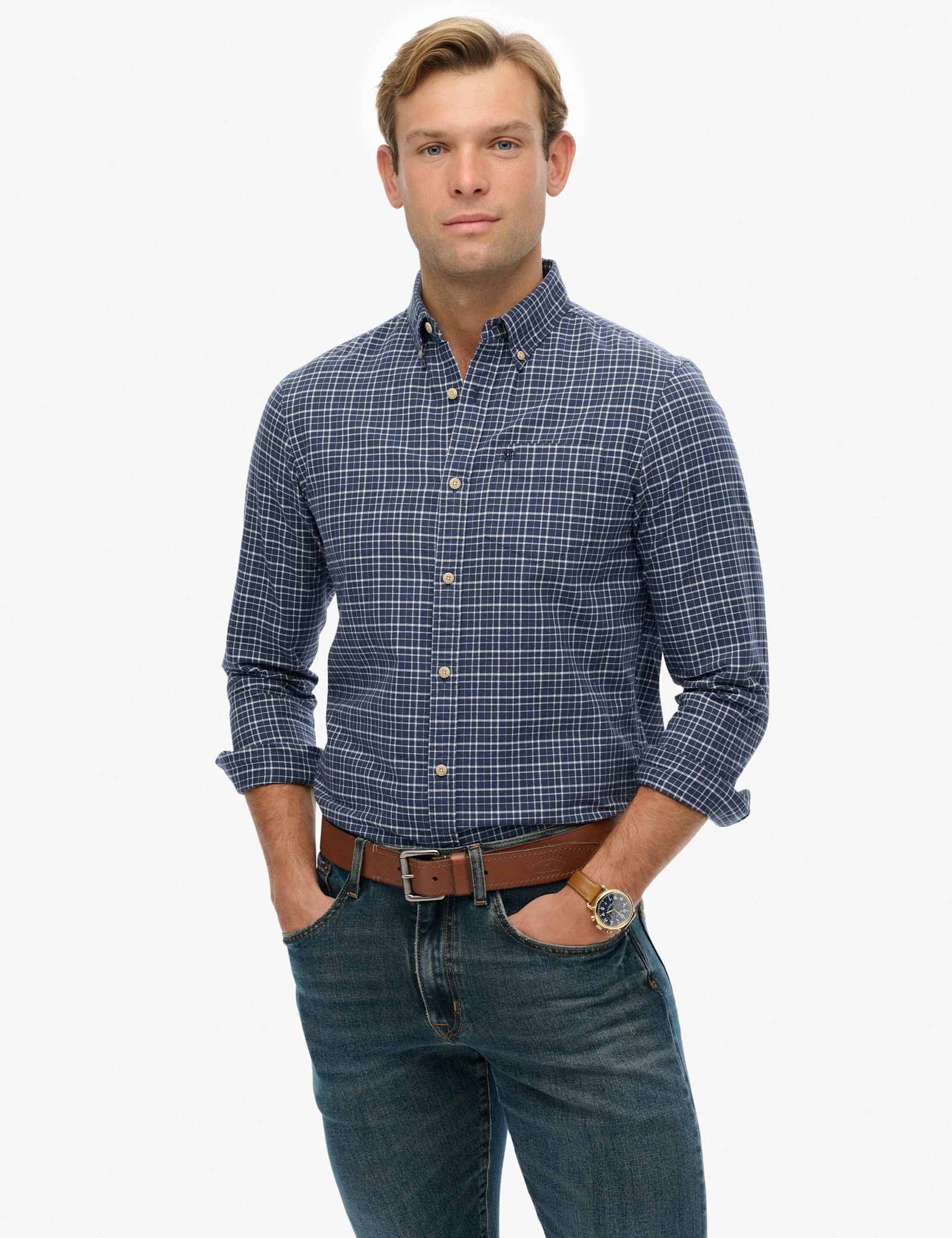 Relaxed Fit Pure Cotton Checked Oxford Shirt - image 3