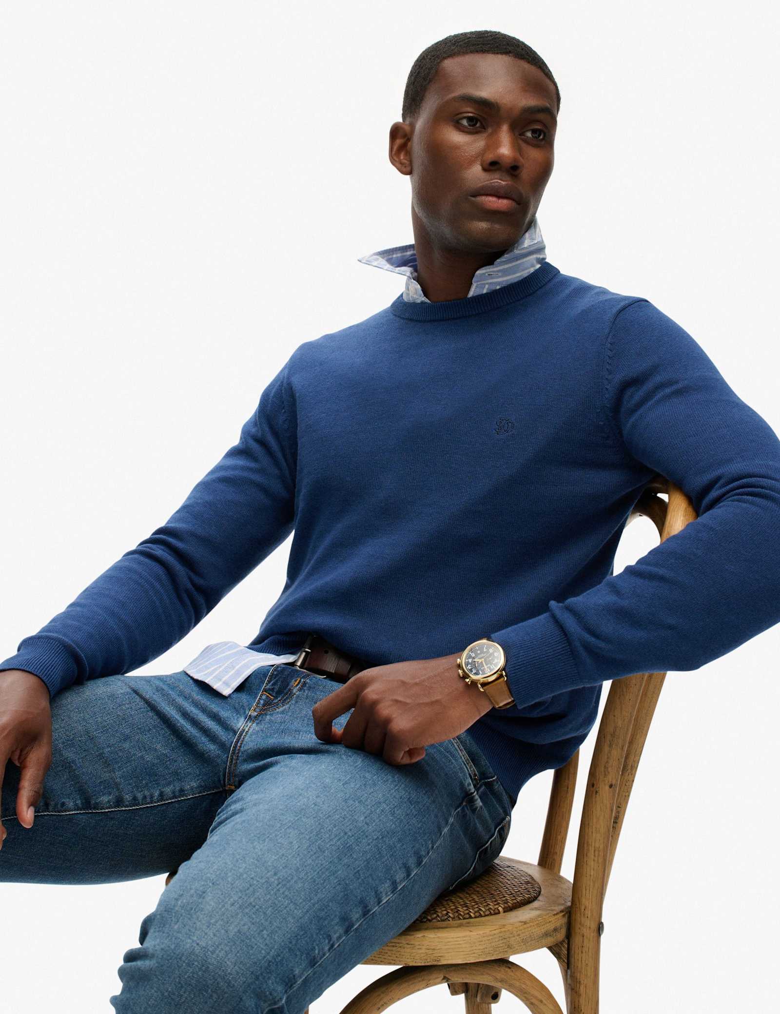 Pure Cotton Crew Neck Jumper - image 4