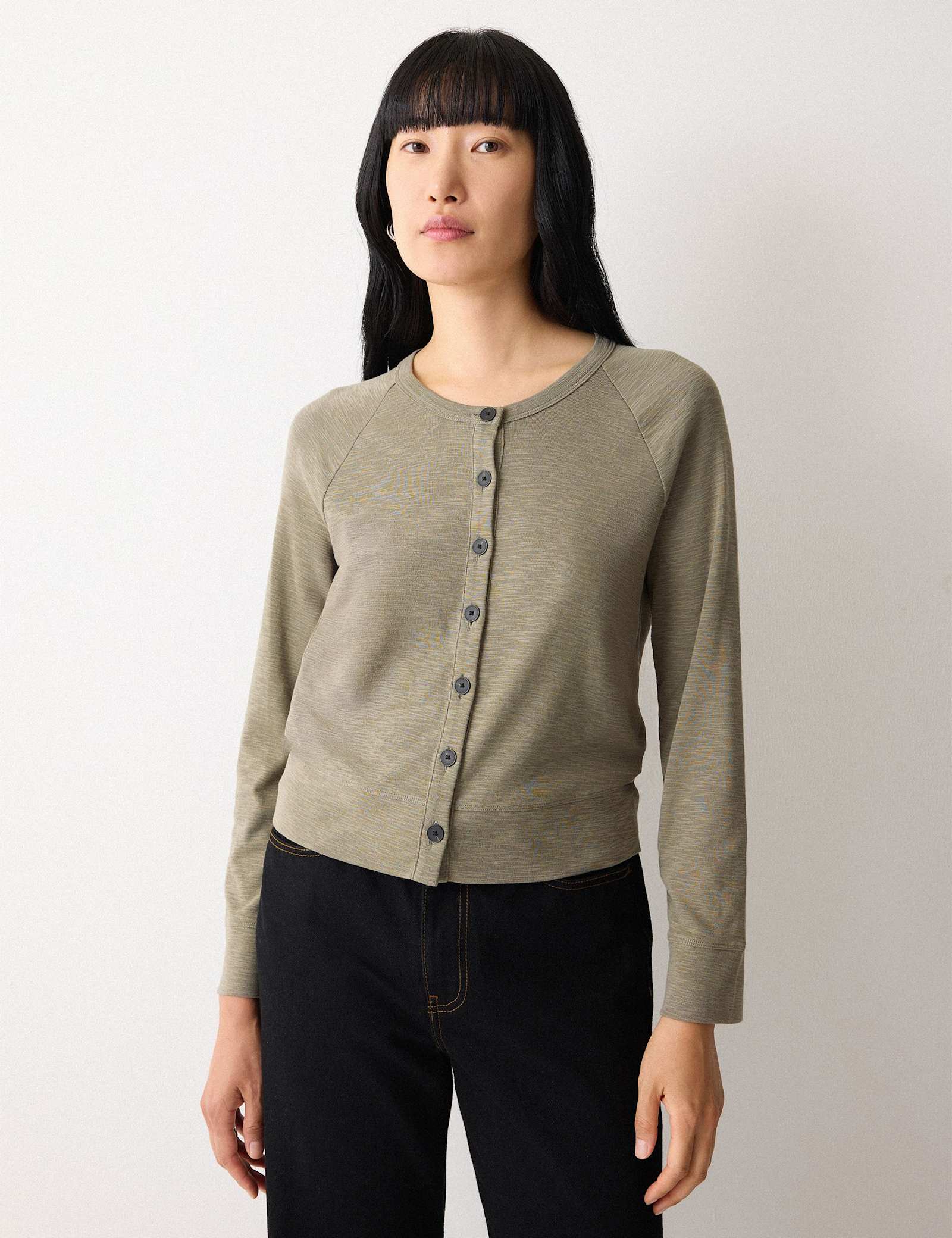 Pure Cotton Crew Neck Cardigan - image 3