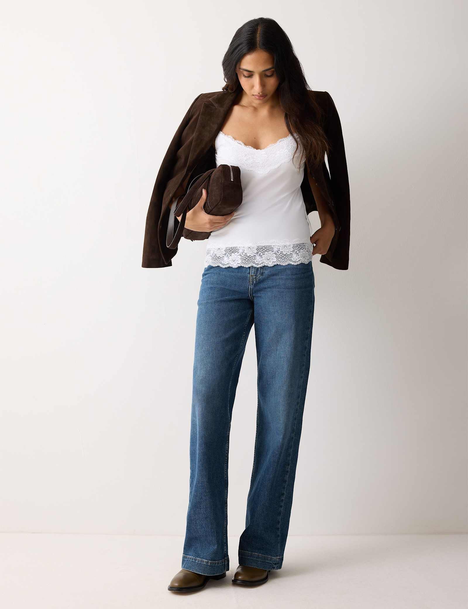 Modal Rich V-Neck Lace Vest - image 4