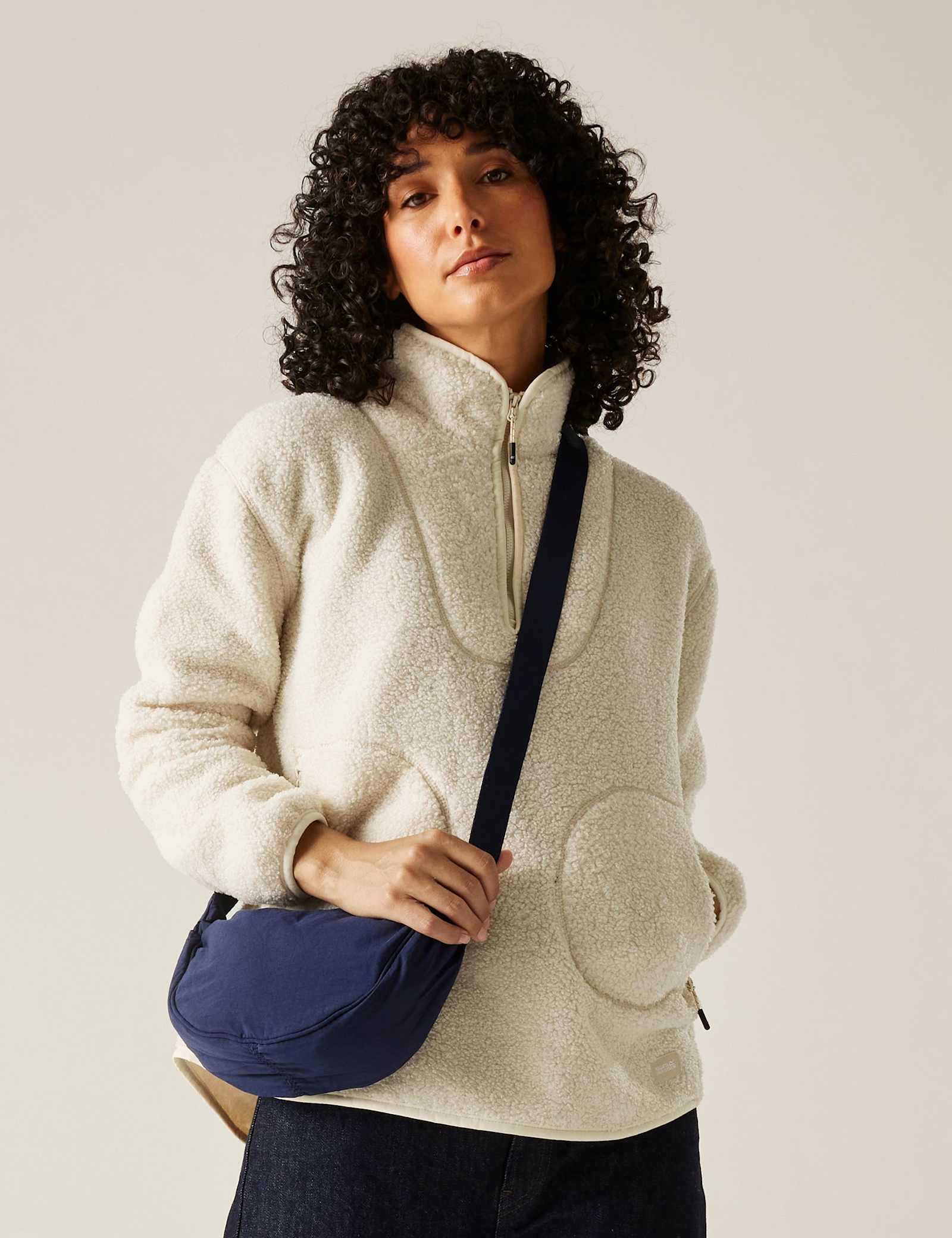 Frankie Borg Funnel Neck Half Zip Fleece - image 4