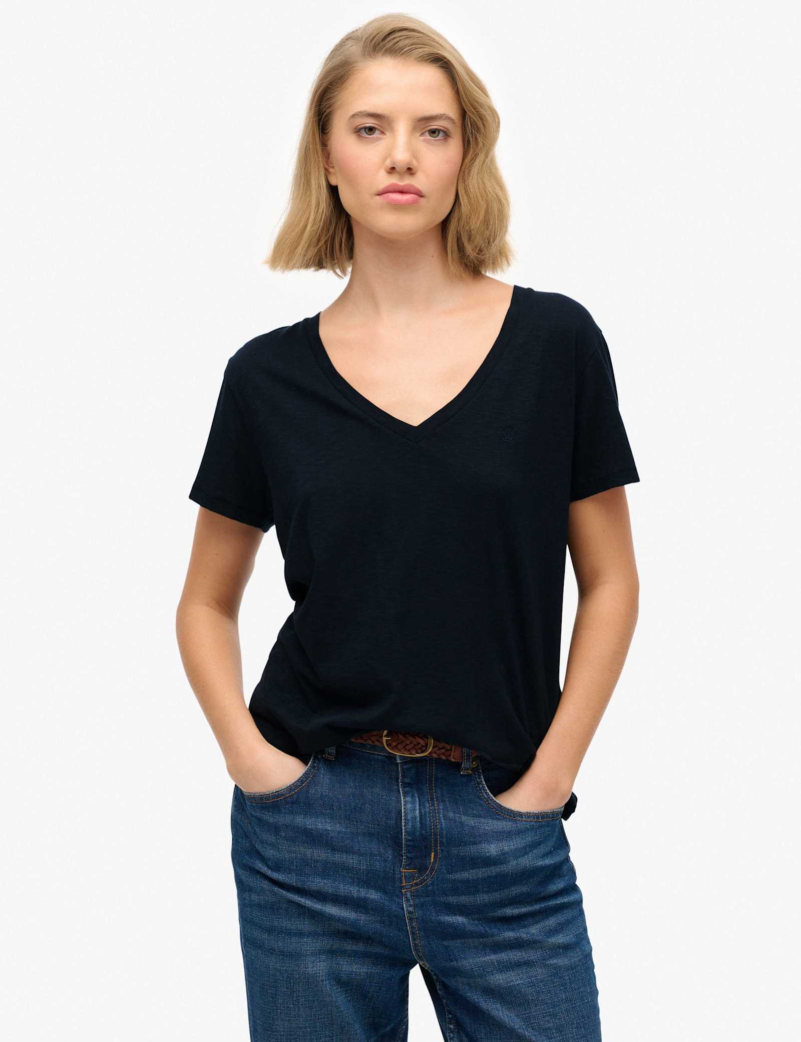 Cotton Rich V-Neck T-Shirt - image 4