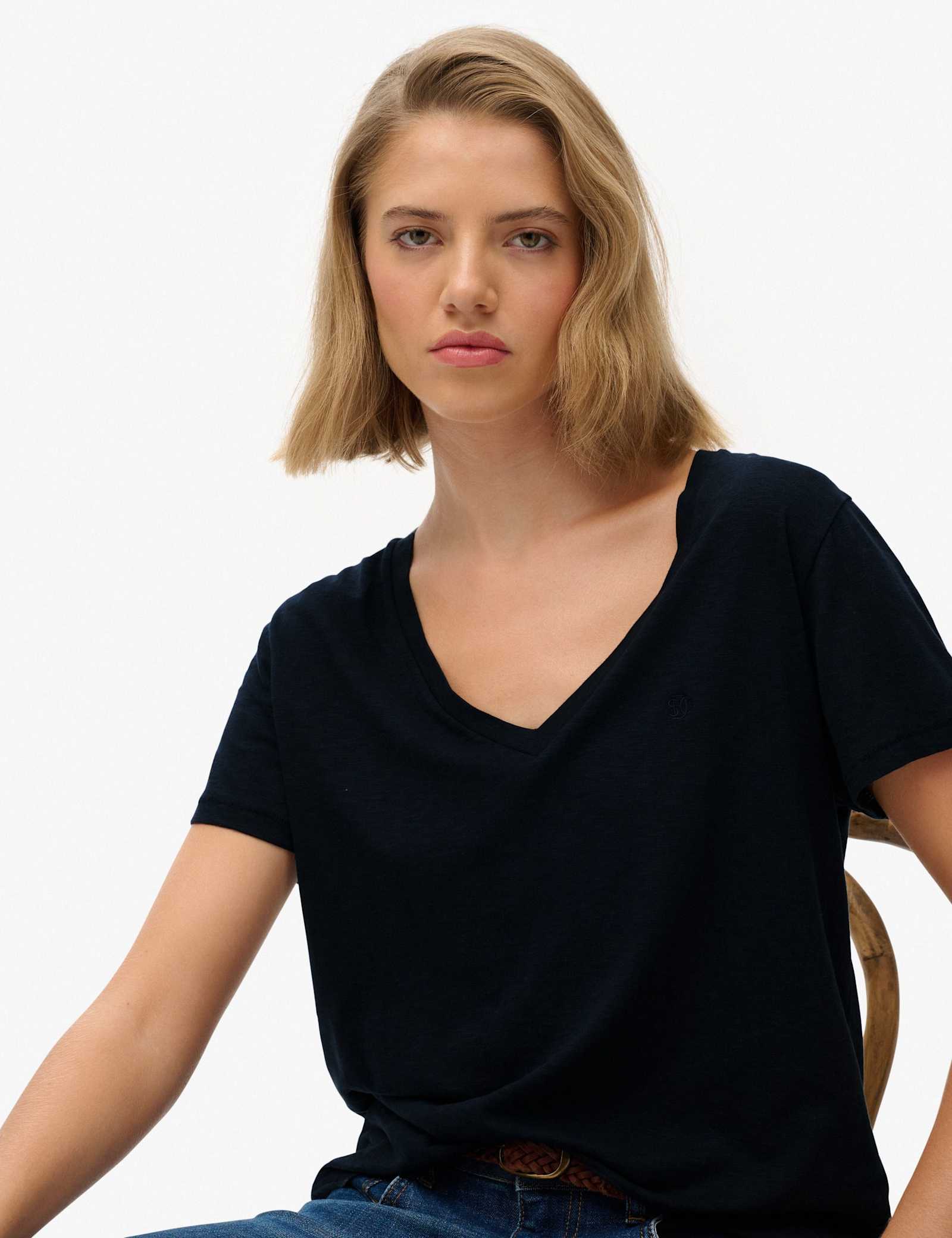 Cotton Rich V-Neck T-Shirt - image 5